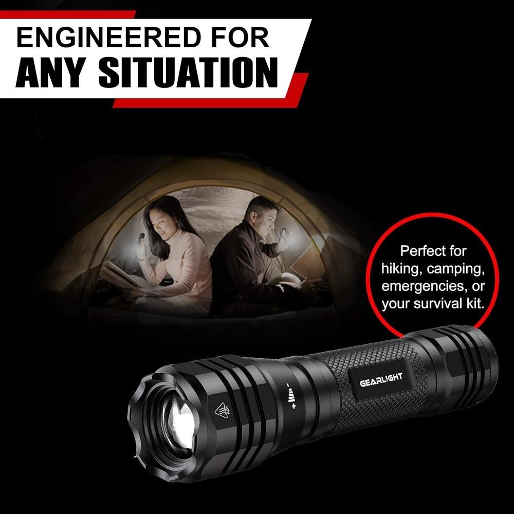 2 PACK - GearLight S1050 Compact Tactical Flashlight - NEW - Free Shipping