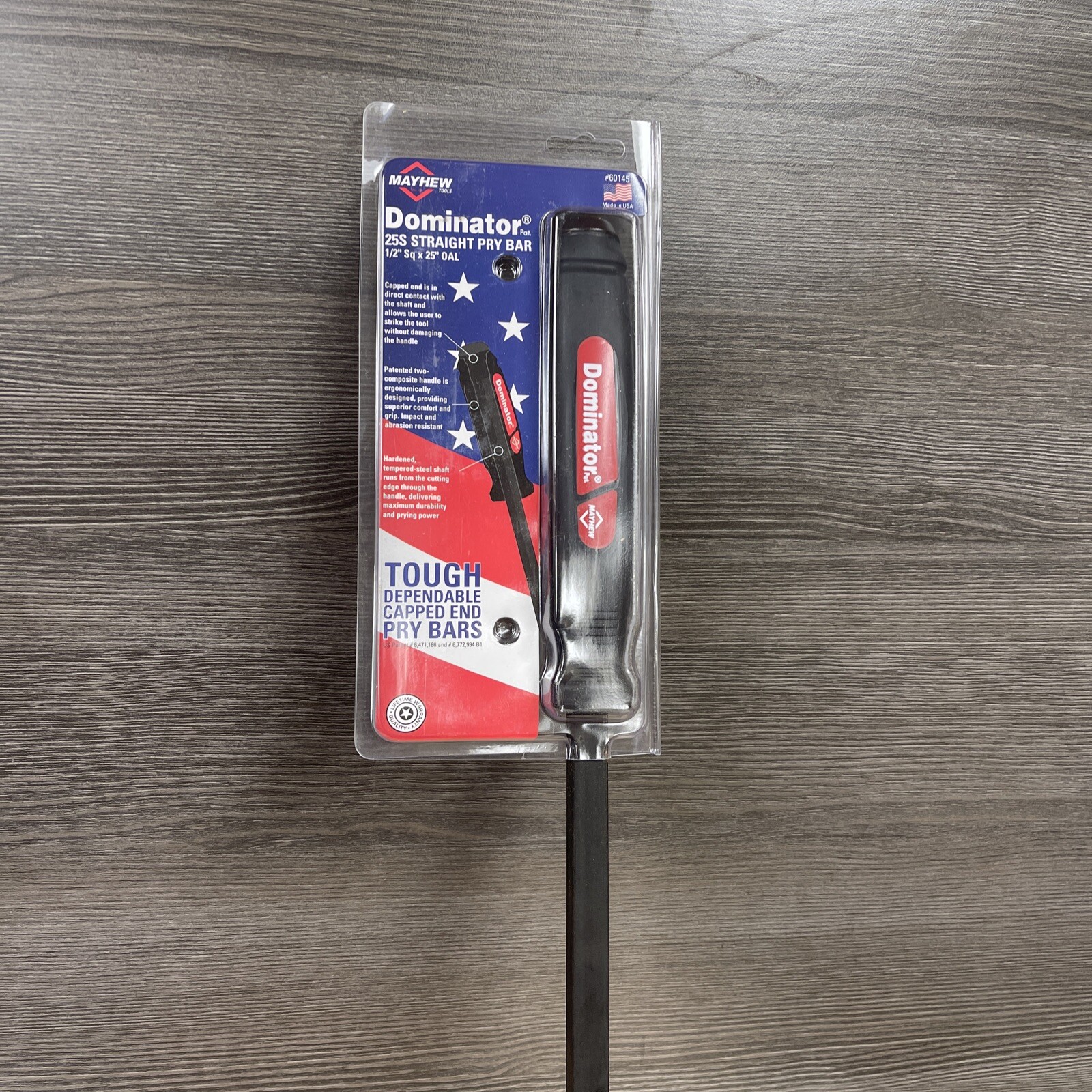 Mayhew Tools 60145 Dominator Pry Bar Capped End, 25" Long New