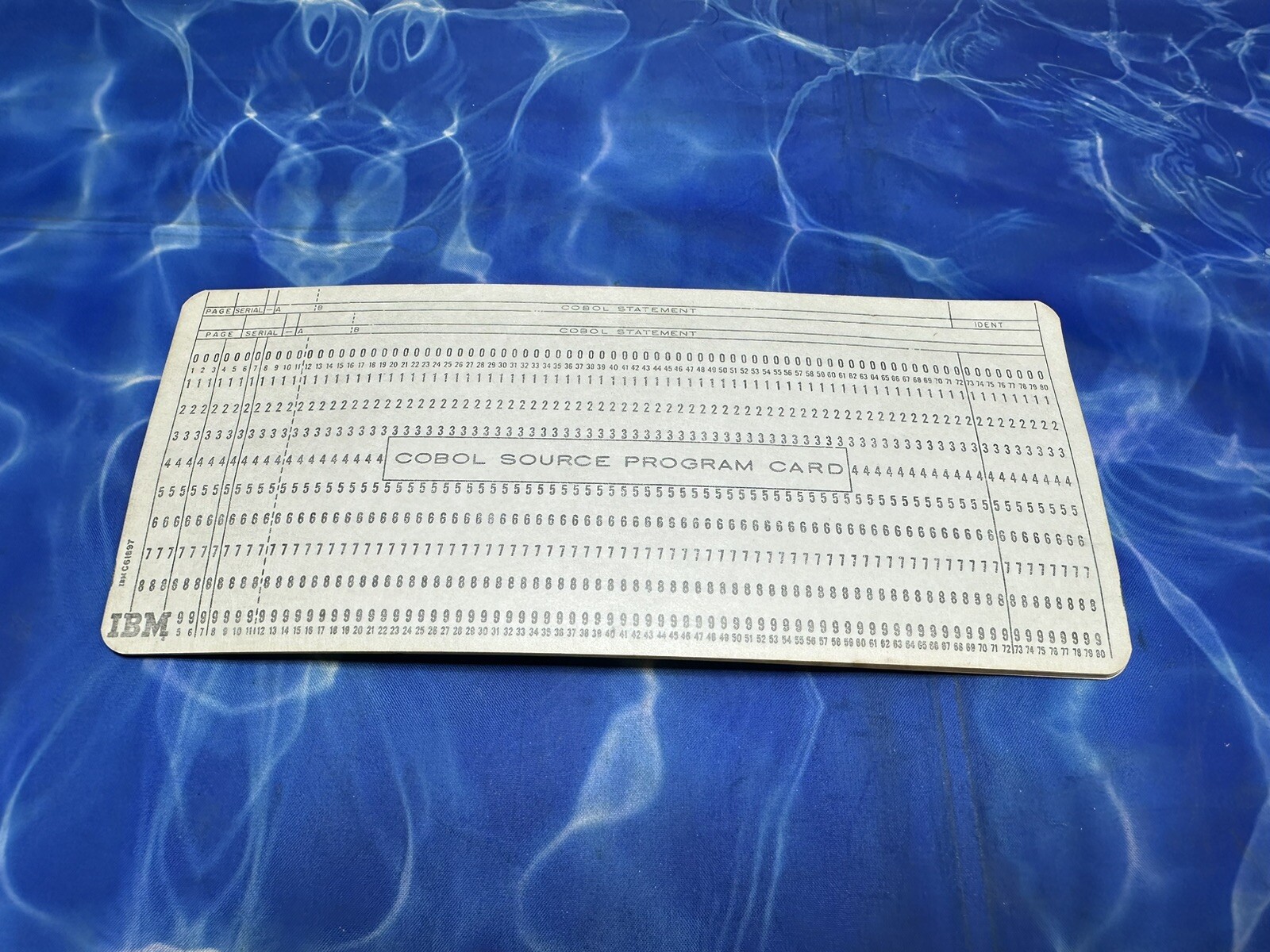 Vintage IBM COBOL SOURCE PROGRAM CARD Computer Data Punch Cards X 10