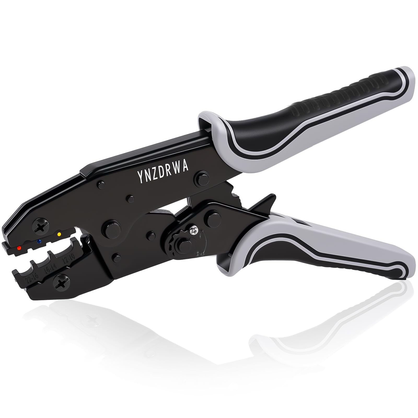 Crimping Tool for Heat Shrink Connectors, Ratcheting Wire Terminal Crimper