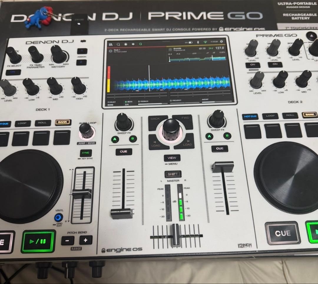 Denon DJ PRIME GO White Custom 2-Deck Portable DJ Console Engine OS Touchscreen