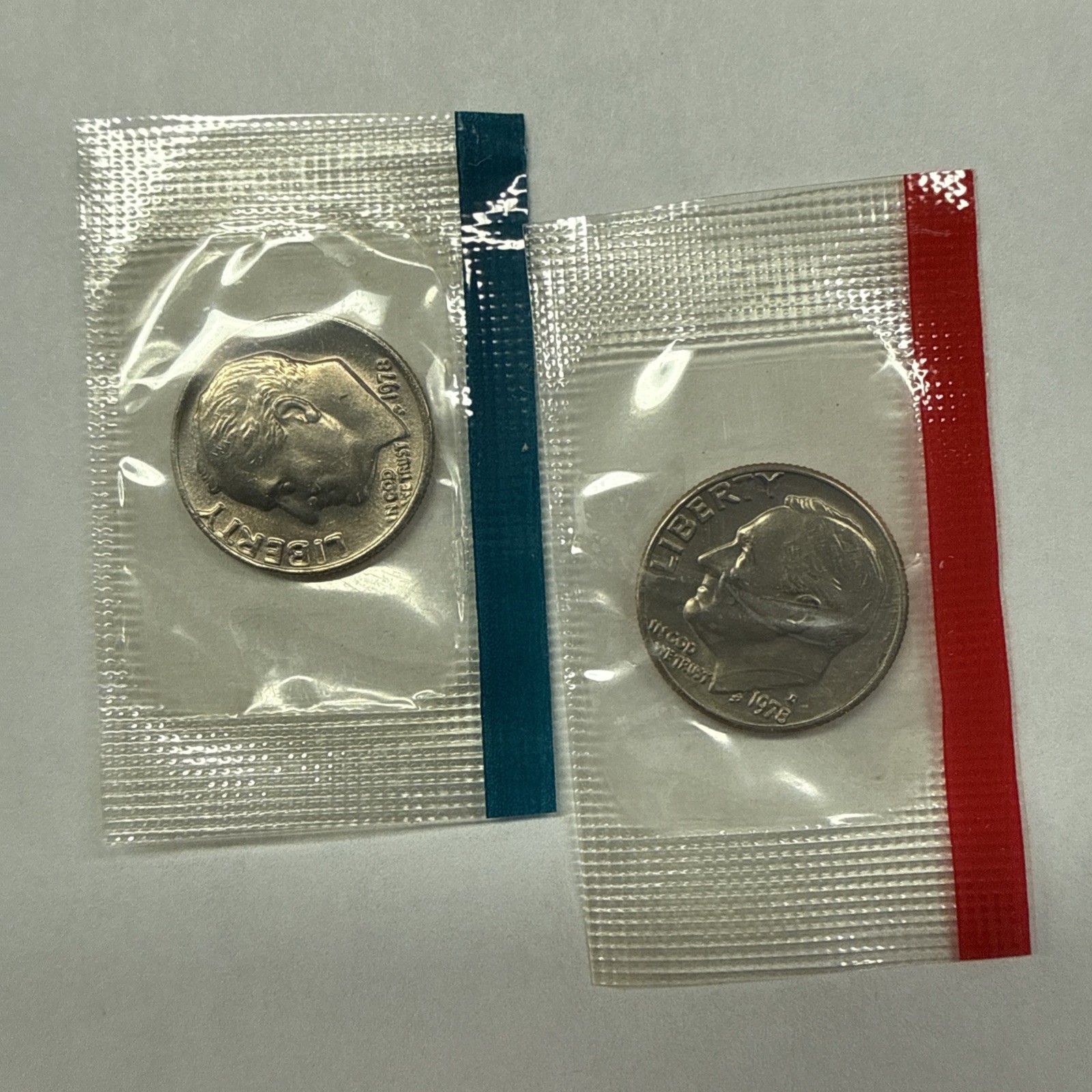 1978 P&D Roosevelt Dimes from Mint Set in Mint Cello with Free Shipping