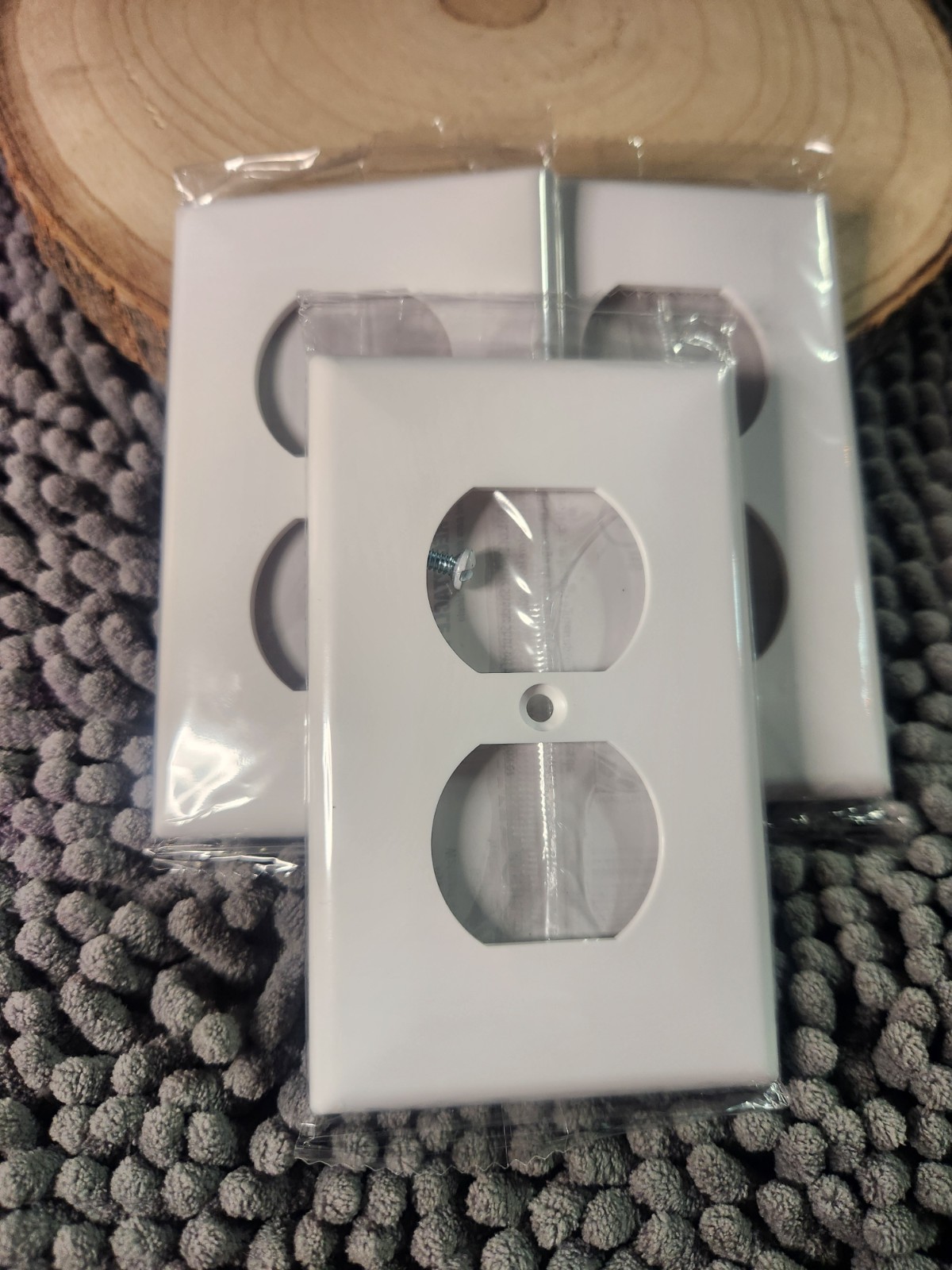 Lot Of 3~Hyper Tough Wallplate Duplex Outlet (White) 53146-T1~NEW IN PACKAGE