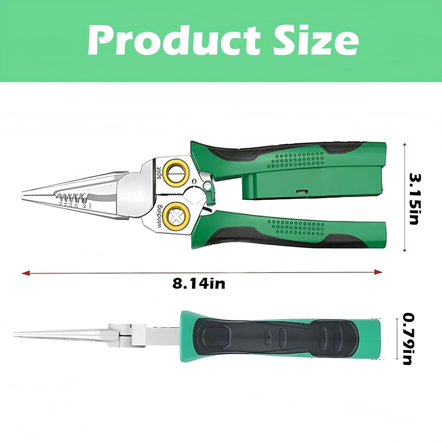 8-in-1 Wire Stripper with Voltage Tester – Multifunction Electrician Pliers, Cab