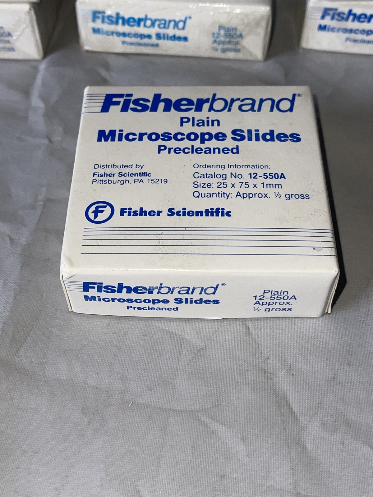 72 Pack - Fisher Scientific Precleaned Plain Microscope Slides 12-550-A3