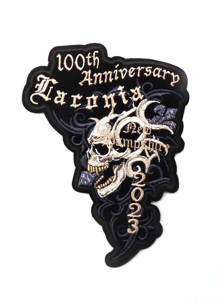 100'th Anniversary Laconia 2023 New Hampshire Skull Tan Medium Patch