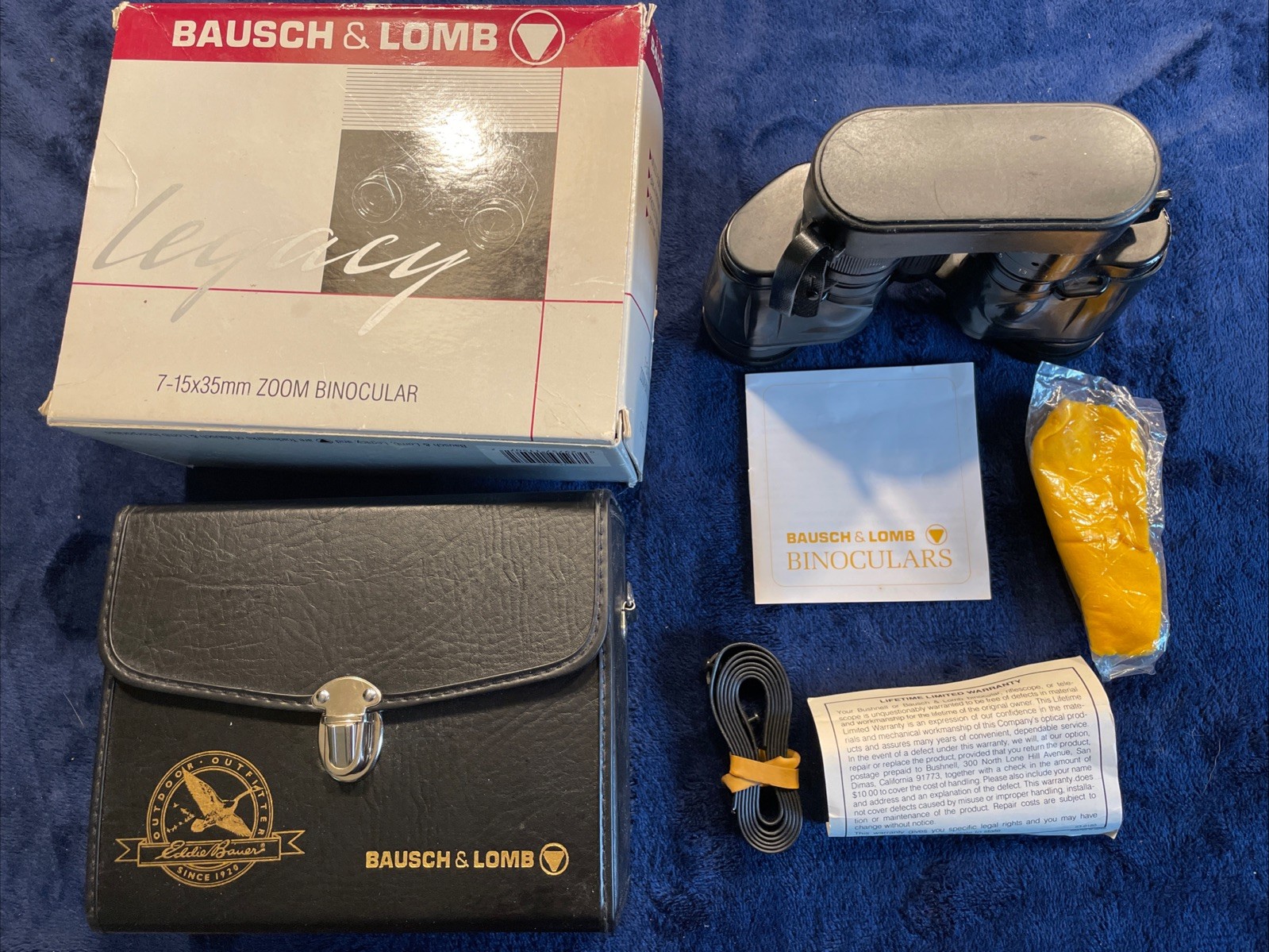 Bausch & Lomb Legacy 7-15x35 Eddie Bauer Binoculars with Case And Original Box