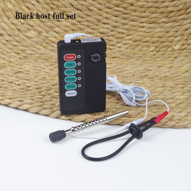 Shock Estim Plug Beaded Sounds Loops 9mm Chastity Device Therapy