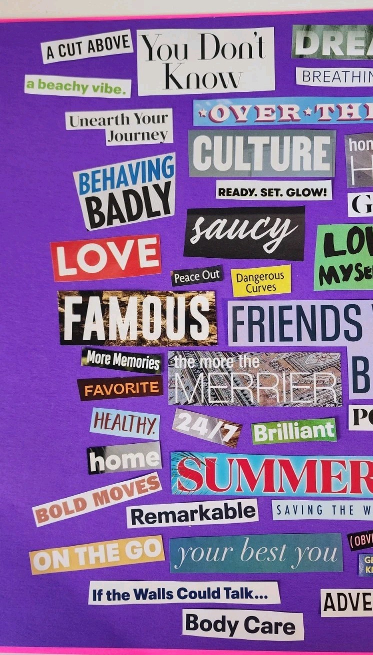Magazine Ransom Note Ephemera Vision Board Collage Junk Journal Planner (#6)