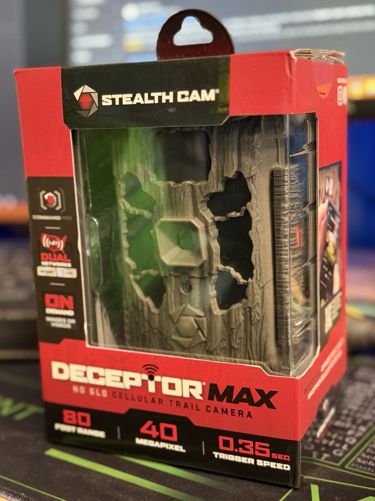 Stealth Cam Deceptor Max No Glo Cellular Trail Camera 40MP 80ft AI Recognition