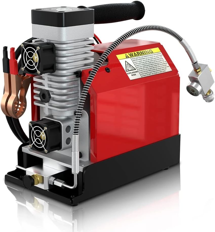 GX PUMP GX-E-CS2 Portable PCP Air Compressor, 4500Psi/30Mpa, Oil-Free,Powered by