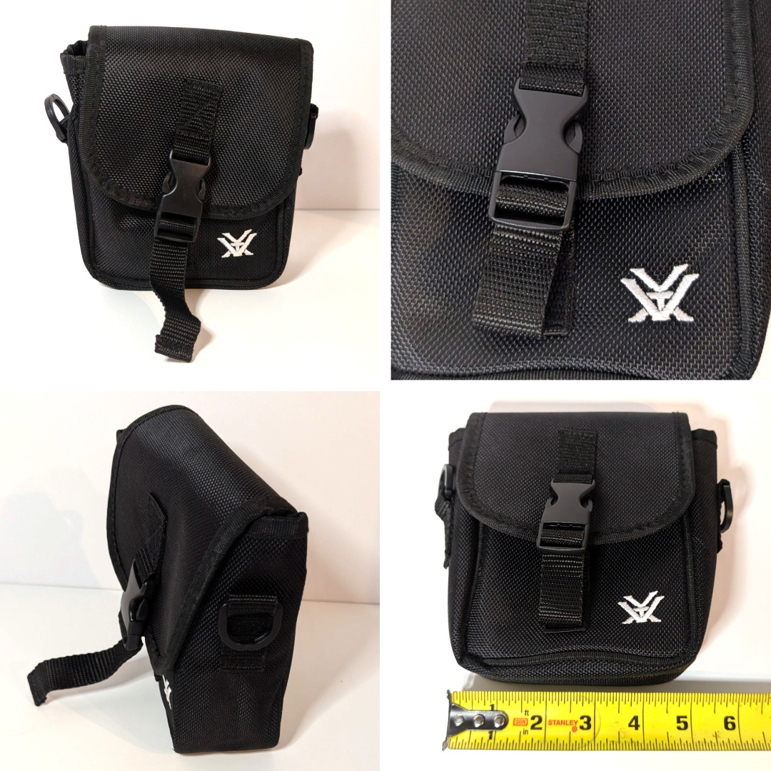 Vortex Belt Loop Binocular Case w Buckle Clasp, Black, Soft Lined Hiking Birding