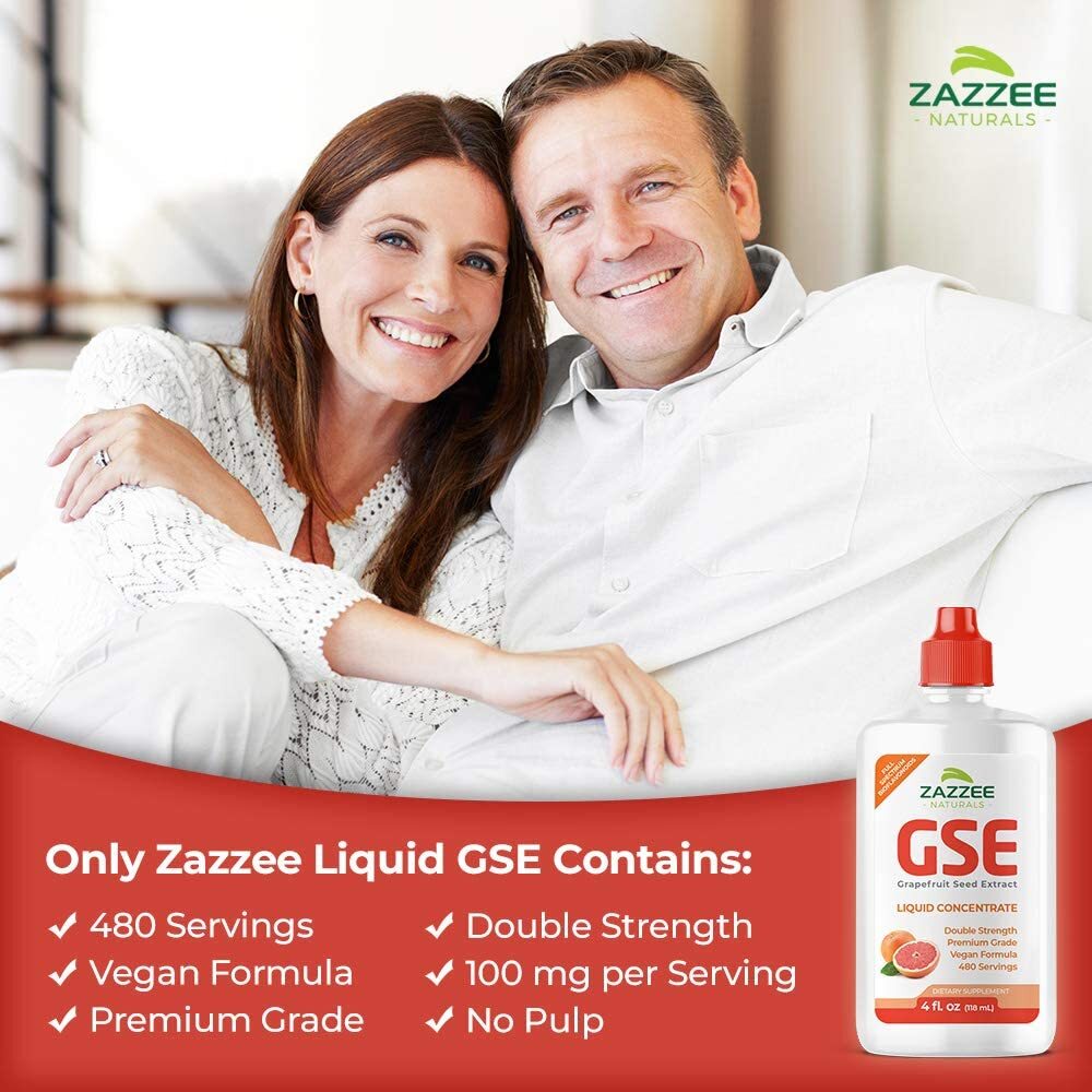 Zazzee GSE Grapefruit Seed Extract 4 Ounces, 100 mg Strength, 480 Servings