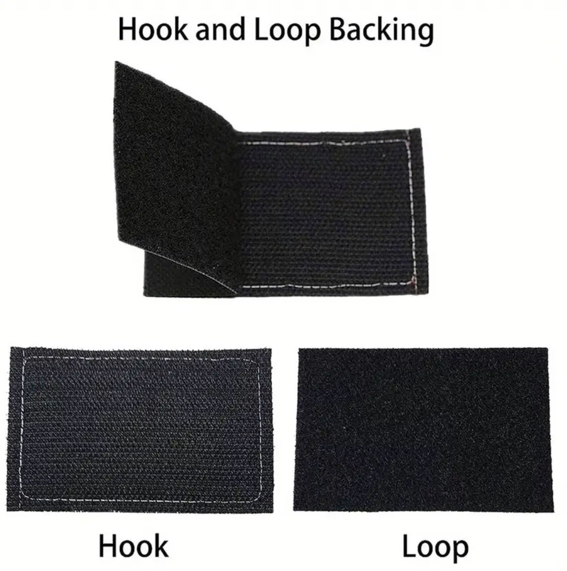 2ND AMENDMENT Embroidered Patch w/ Hook Back/Loop Panel, 2A RKBA Morale BLACK
