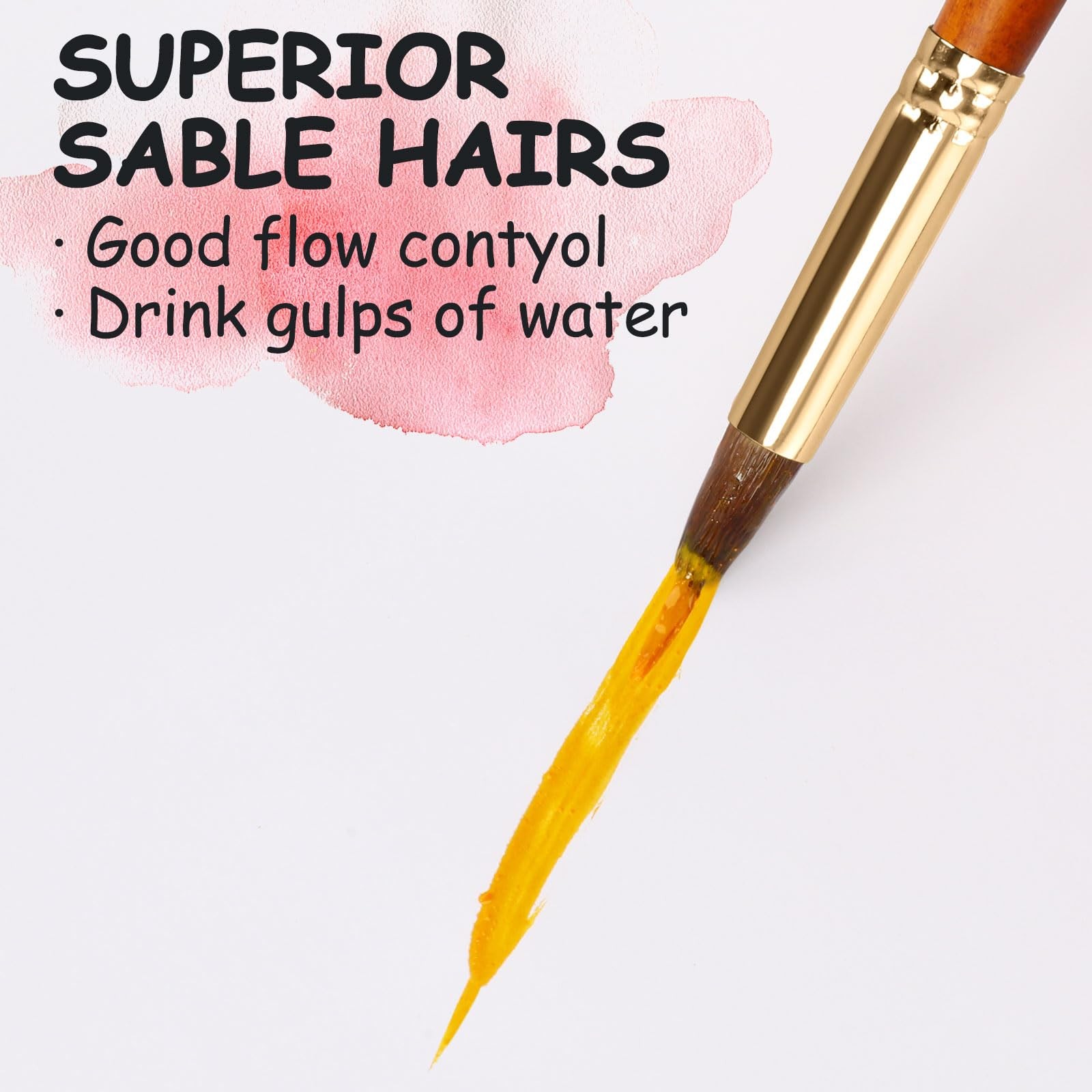 Brushes Set, 4Pcs Extended Needle Point Brushes Professional Extra Long Point...