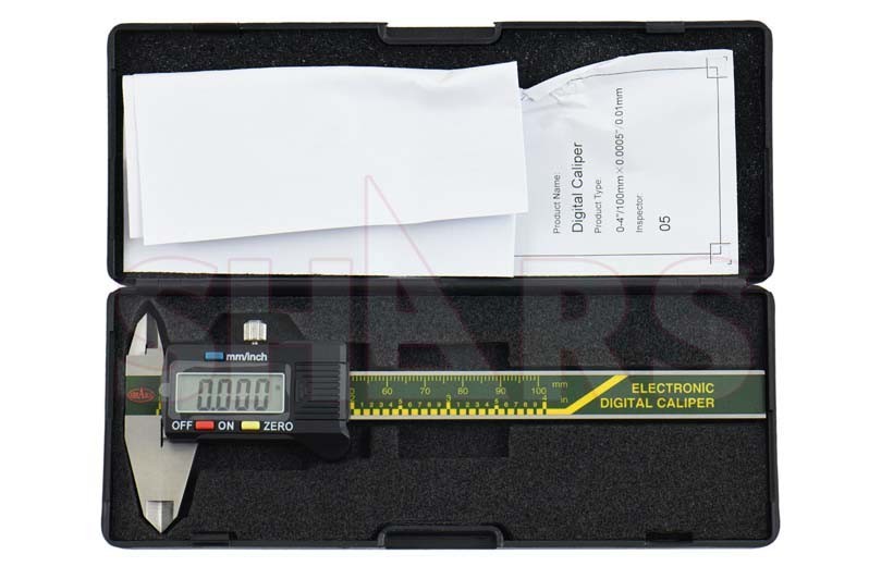 Shars 4" 100mm Electronic Digital Caliper Stainless Large LCD .0005” !]