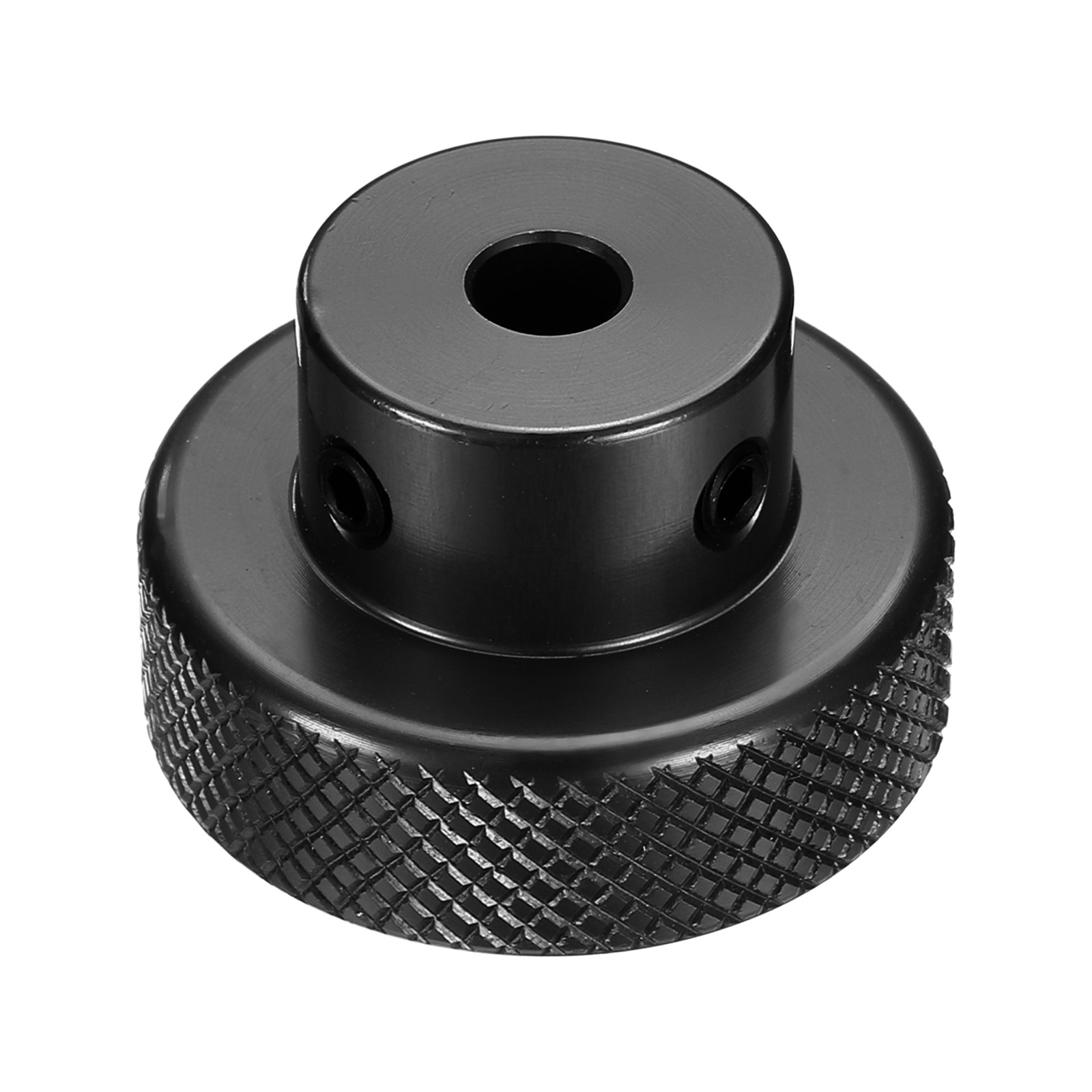 Anodization Aluminum Alloy Handwheel 5mm Bore 30mm OD Knurled Knob, Black