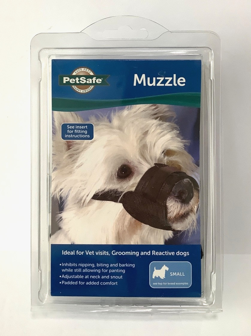 Size Small PetSafe Dog Muzzle 7"-8.25" Black Padded