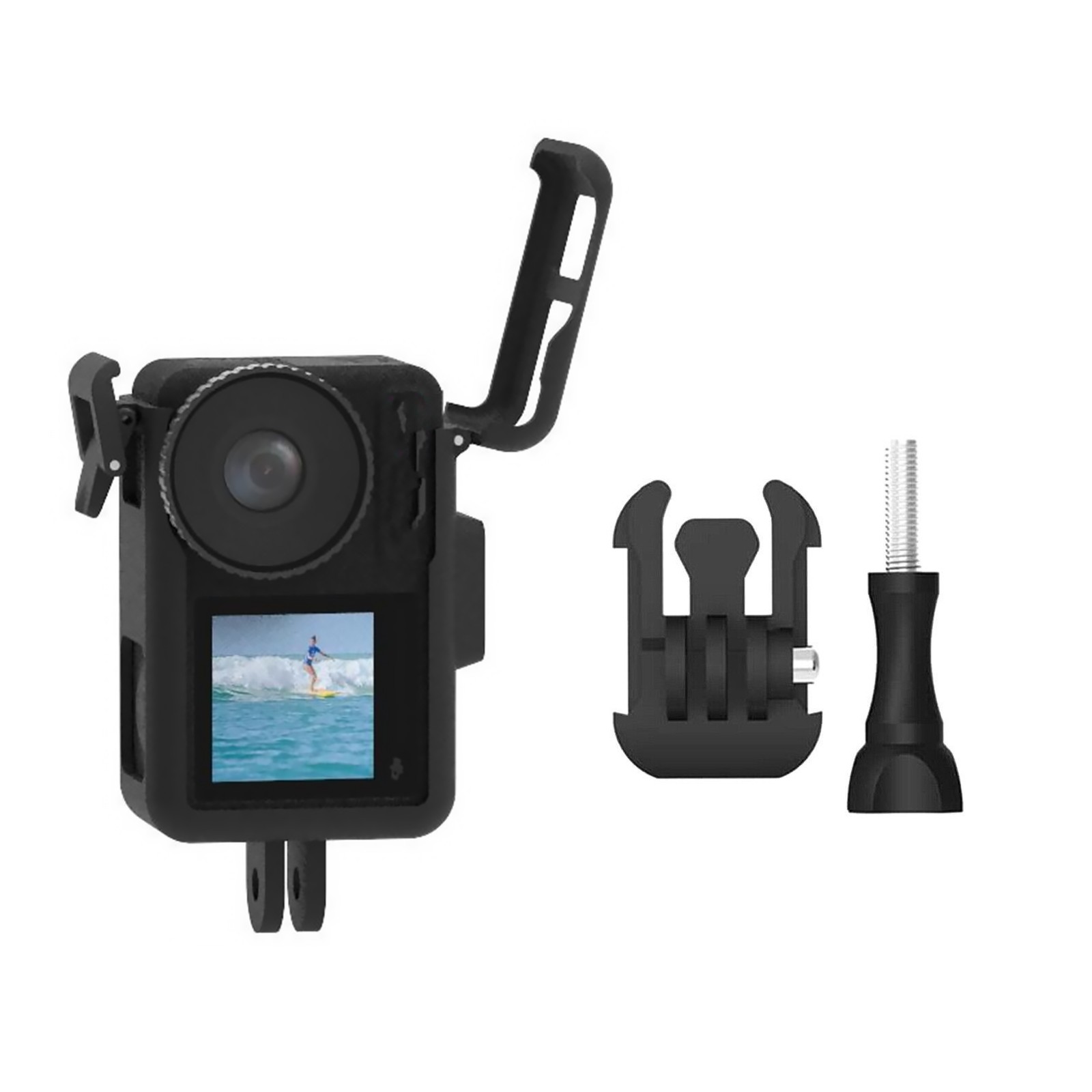 Quick Release Protective Frame Case Cover with Cold Shoe for DJI Osmo Action 3