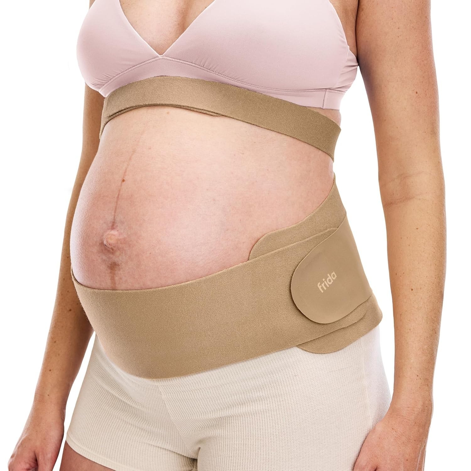 frida Dual-Support Belly Band, L/XL, Compression & Support, Adjustable, Beige