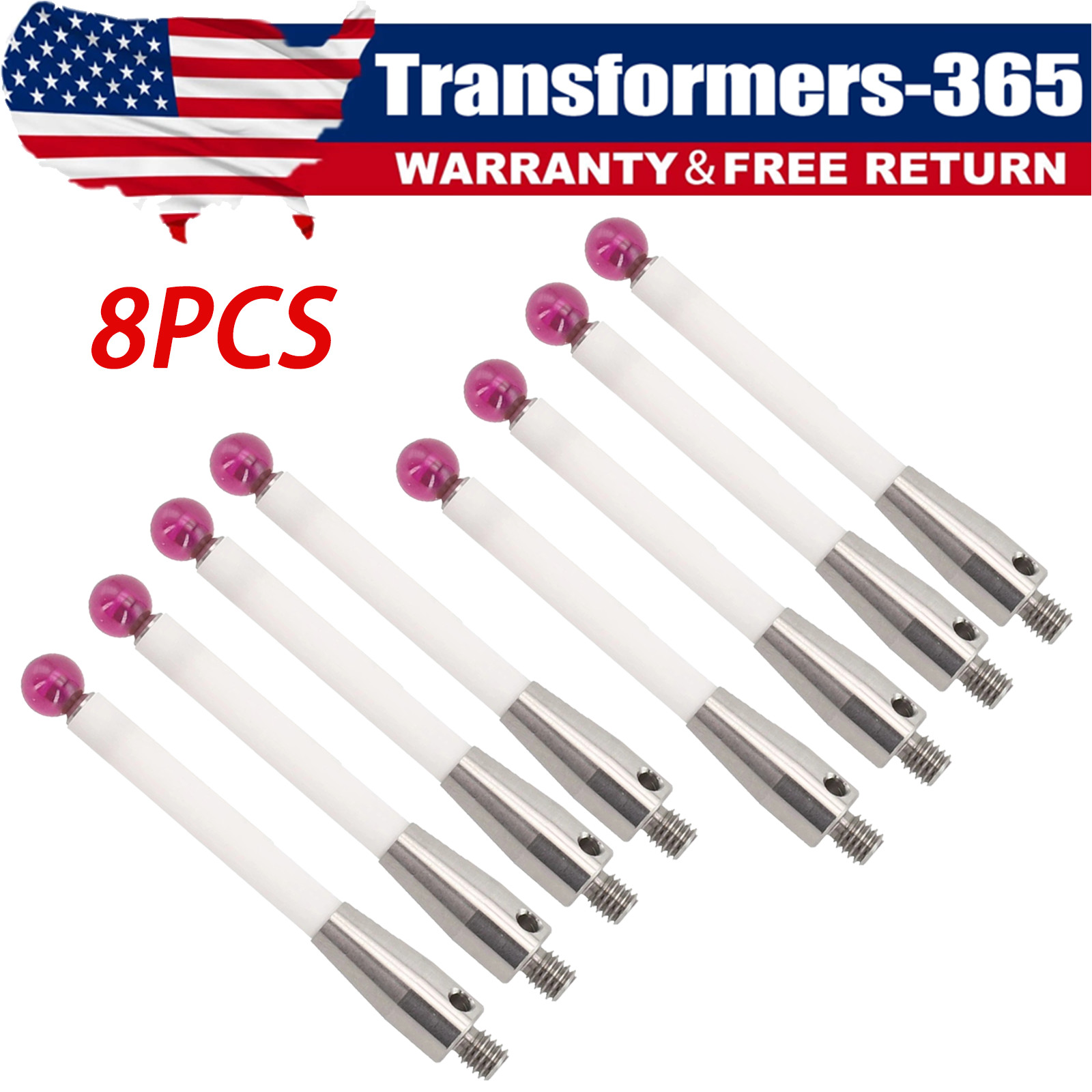 8x M4 Probe Stylus A-5000-3709 for Renishaw OMP40-2 50mm Ceramic 6mm Ruby