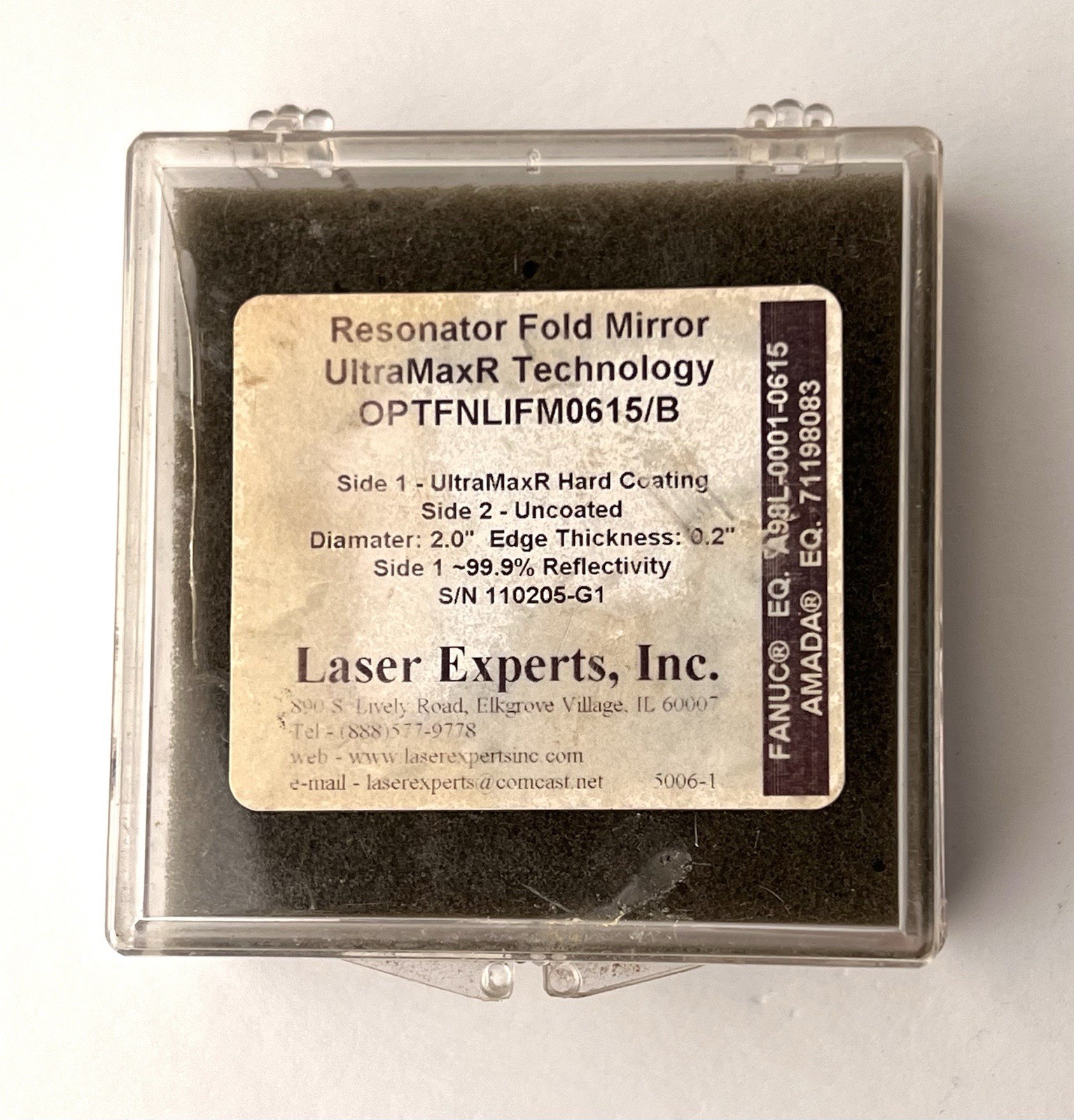 Laser Experts Inc Resonator Fold Mirror UltramaxR Technology 2" OPTFNLIFM0615/B