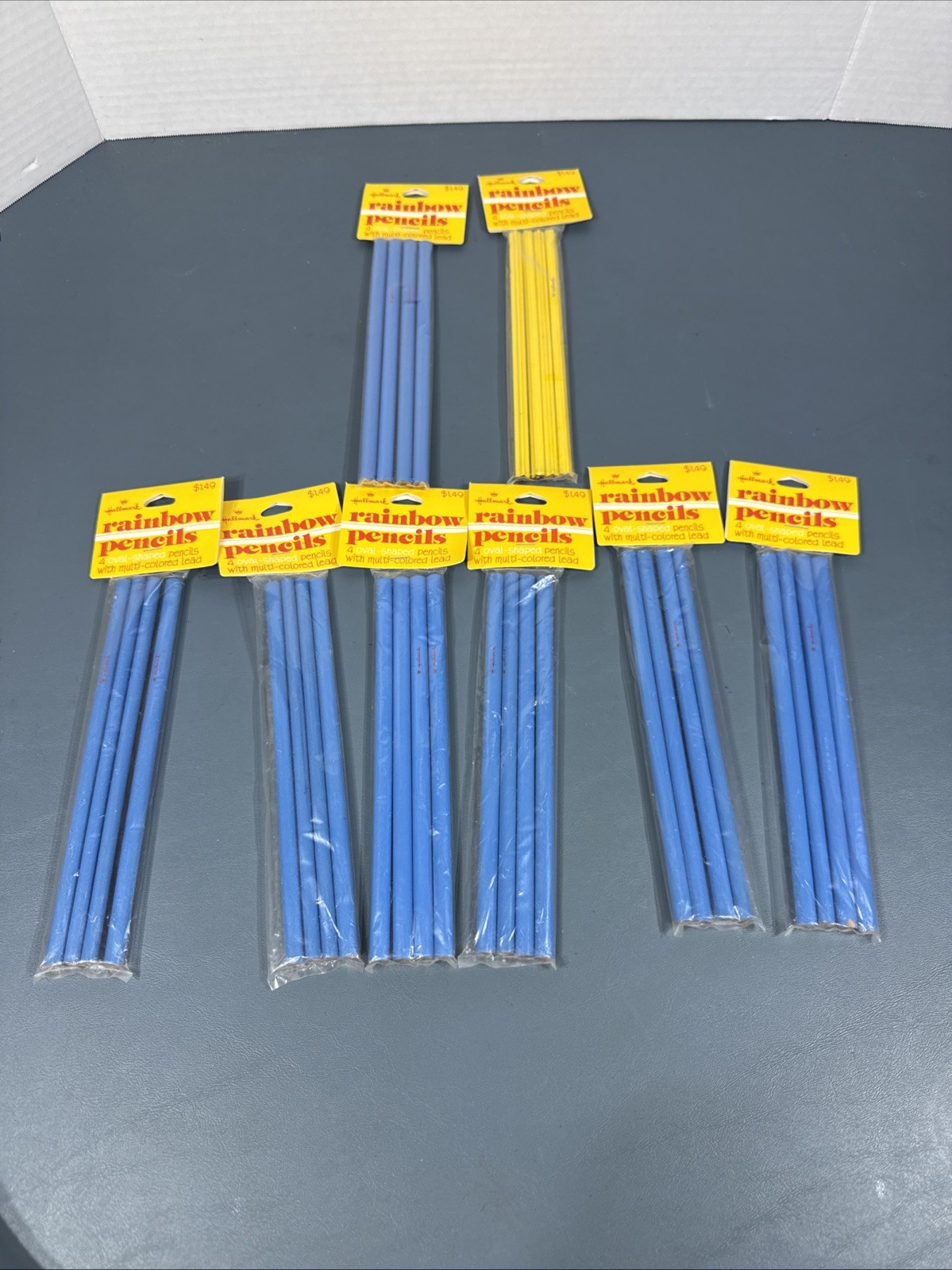 8 set of 4 Hallmark Rainbow Pencils Multicolored Lead VTG Made in Japan