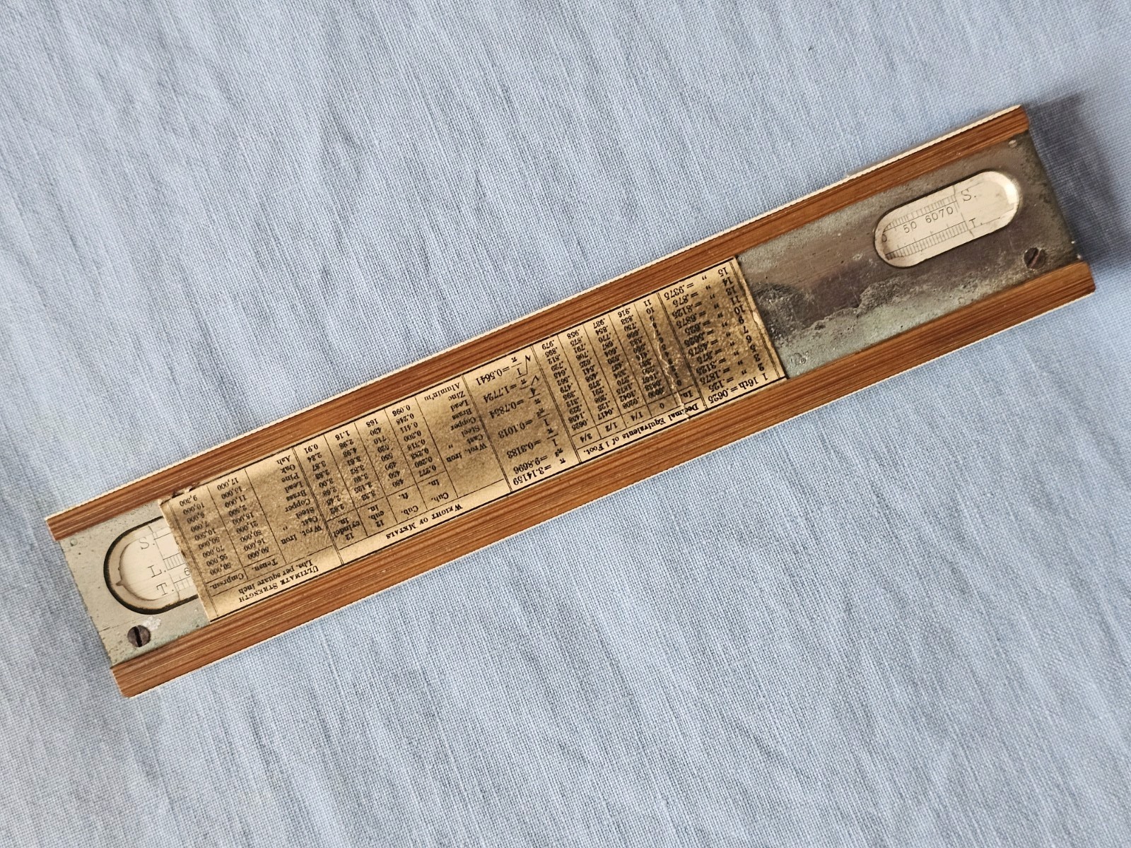 Vintage J HEMMI Japan SUN Patents 22129 107562 BAMBOO POCKET 6" SLIDE RULE Cased