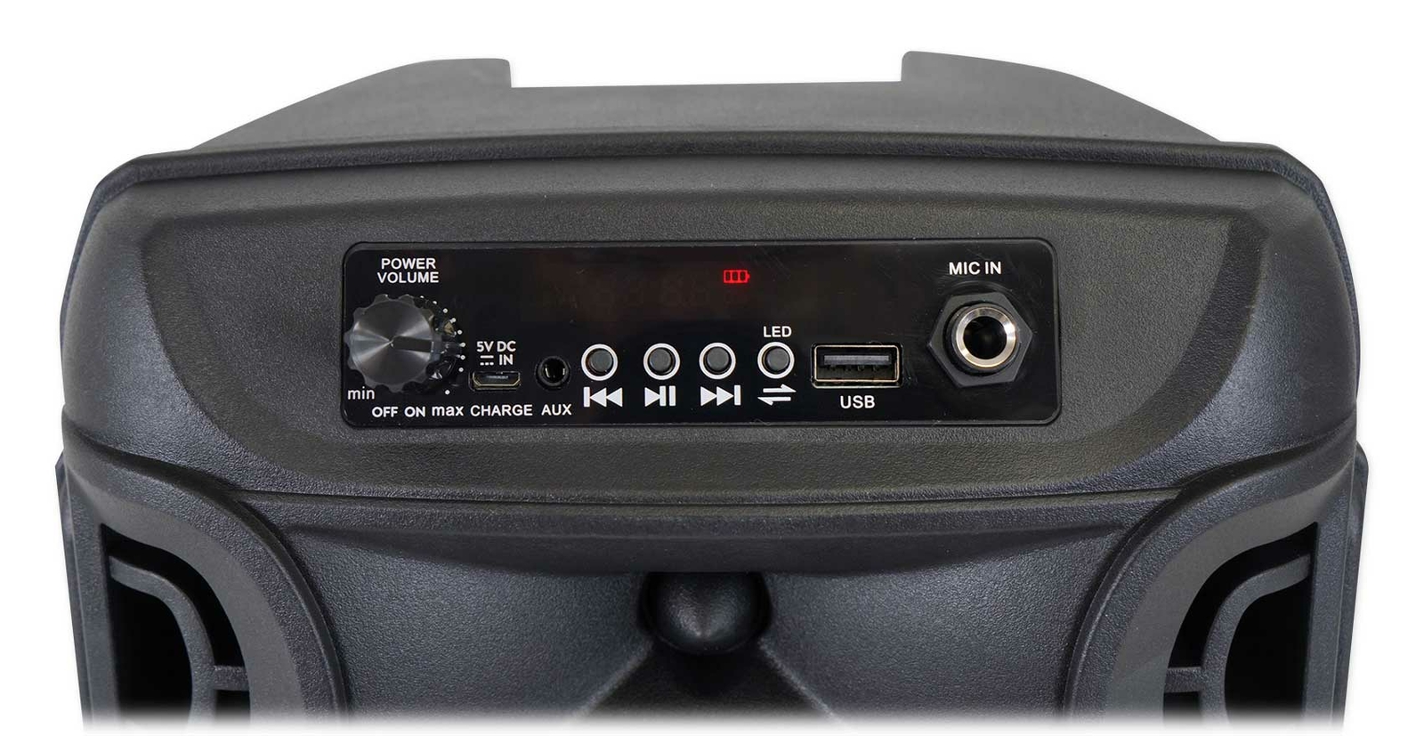 Technical Pro Rechargeable 8" LED Karaoke Machine Speaker System w/Bluetooth+Mic