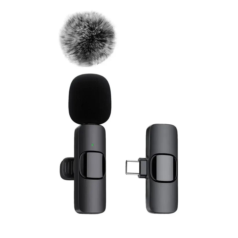 Lavalier Microphone Wireless Audio Video Recording Mini Mic For Android/iPhone