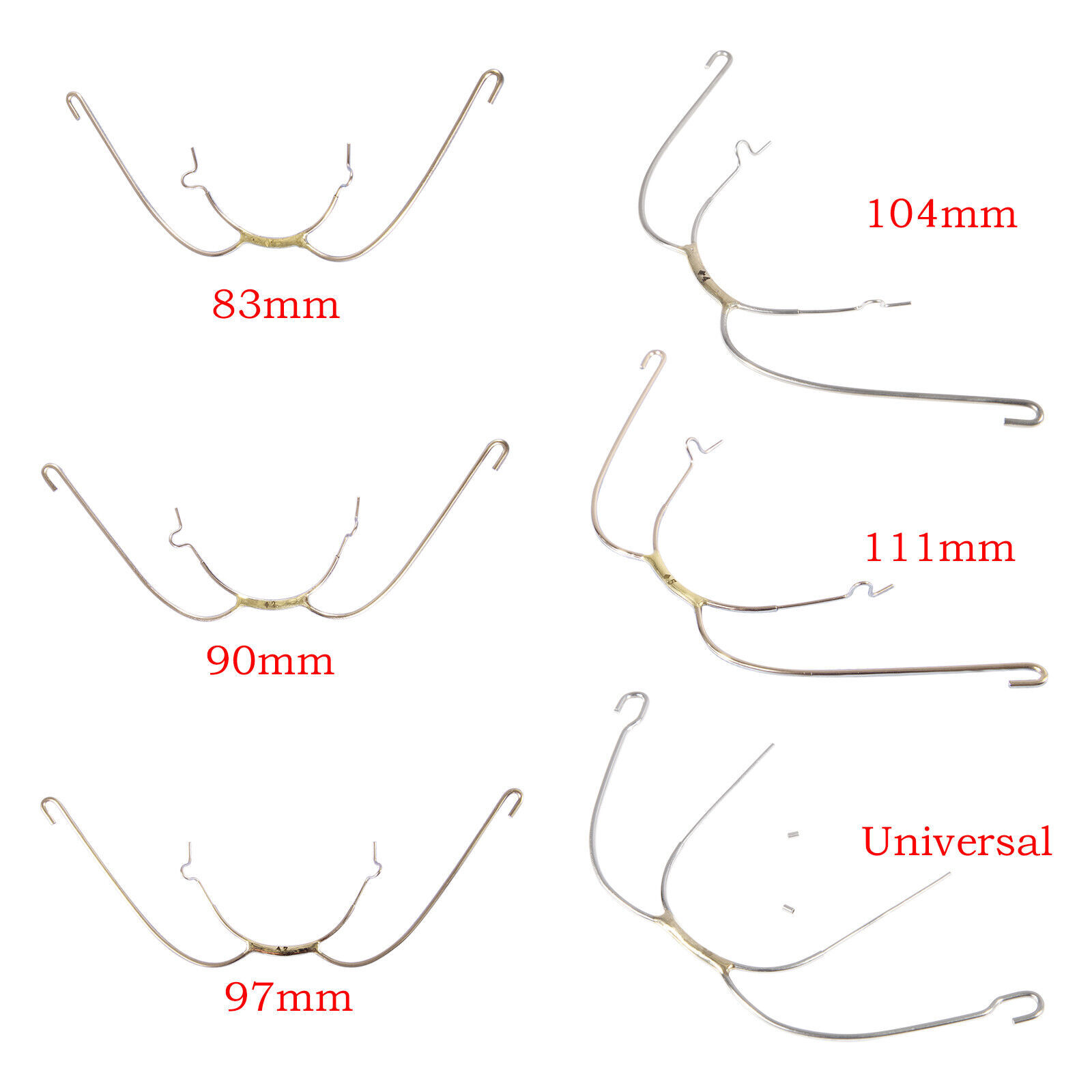 Orthodontic Extraoral Face Bow with Cuspid Hook 6 Sizes Ortho