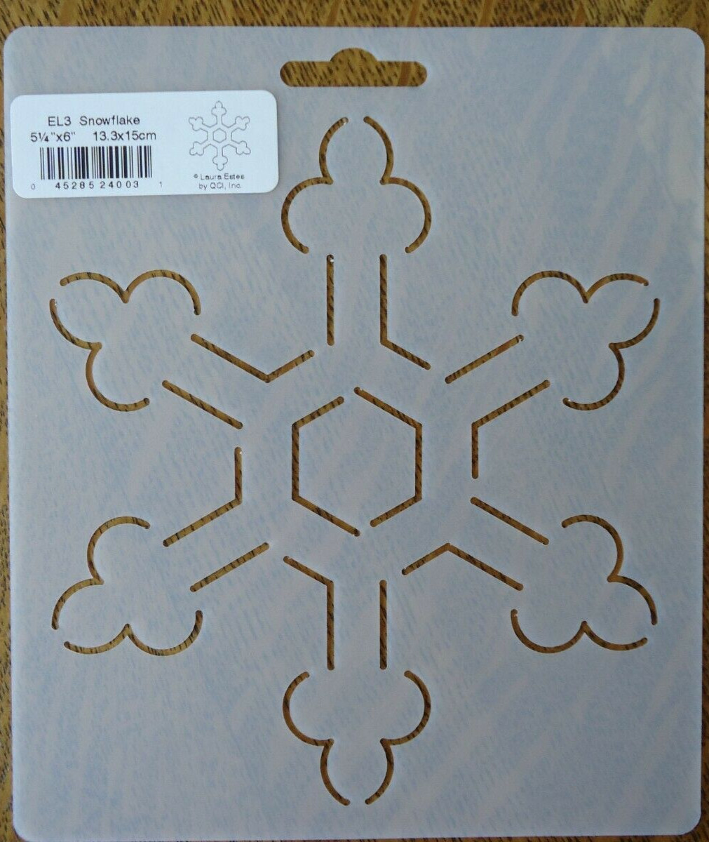 Stencil Quilting Snowflake EL3 5 1/4"x6" 13.3x15cm crafts QC quilt template