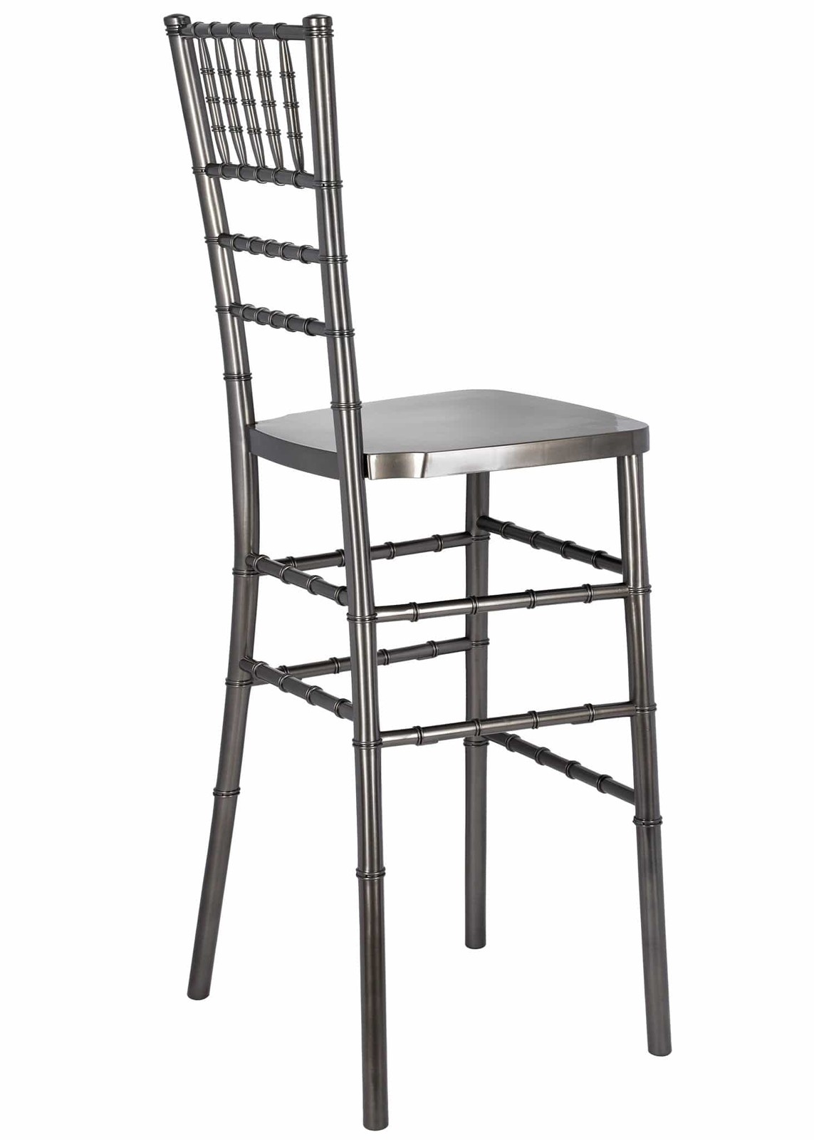 Metallic Silver Onyx Resin Steel Skeleton™ Chiavari Barstool by Chivari