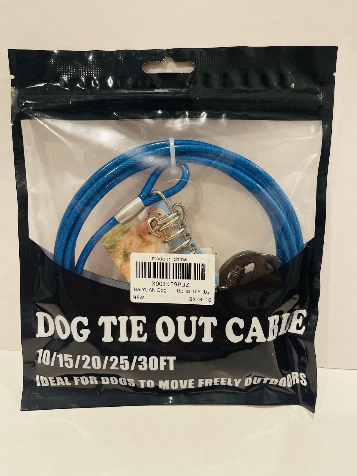 NEW! 30’ Heavy  Weight Cable For Dogs (Upto 165 Lbs) Dogs Move Freely Outdoor