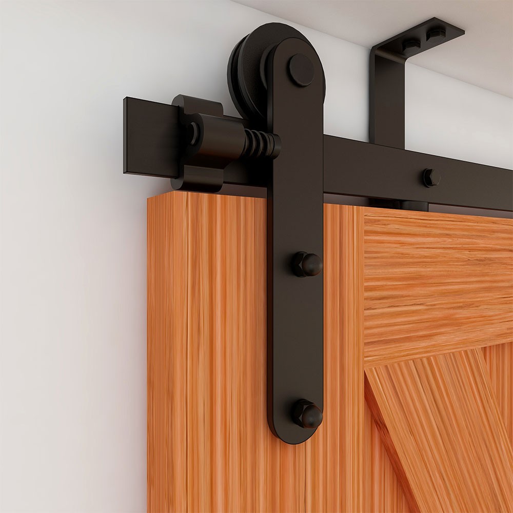 4-15FT Single Door Ceiling Mount Rail Sliding Barn Door Hardware Kit I-Shape