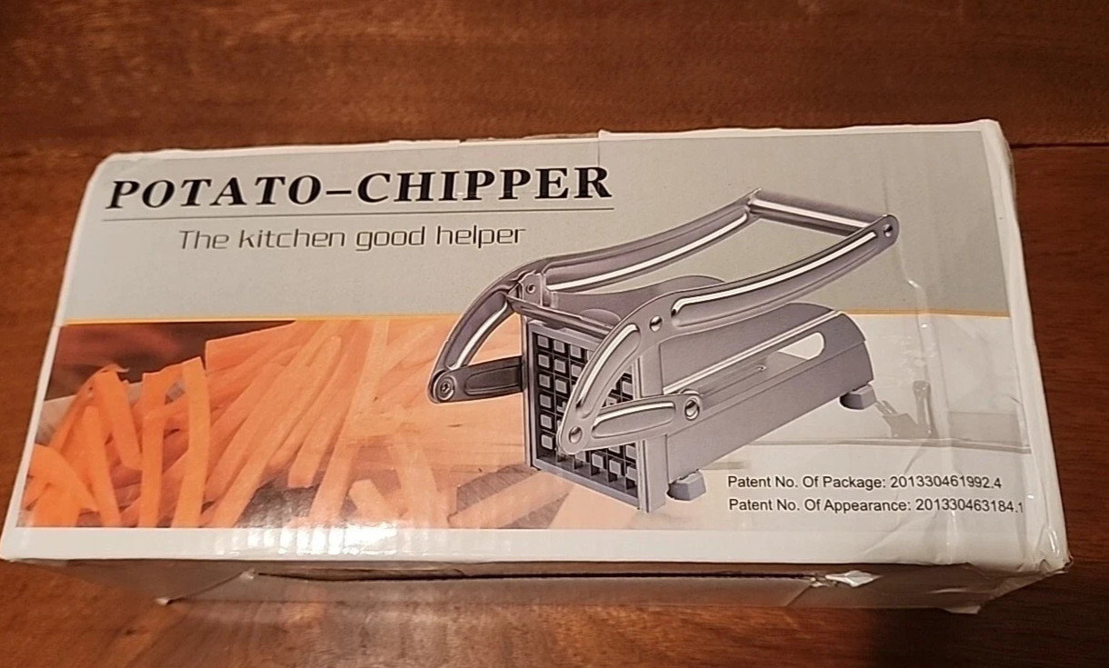NEW Potato Chipper French Fries Slicer Chip Cutter Chopper Slicer w/ 2 Blades