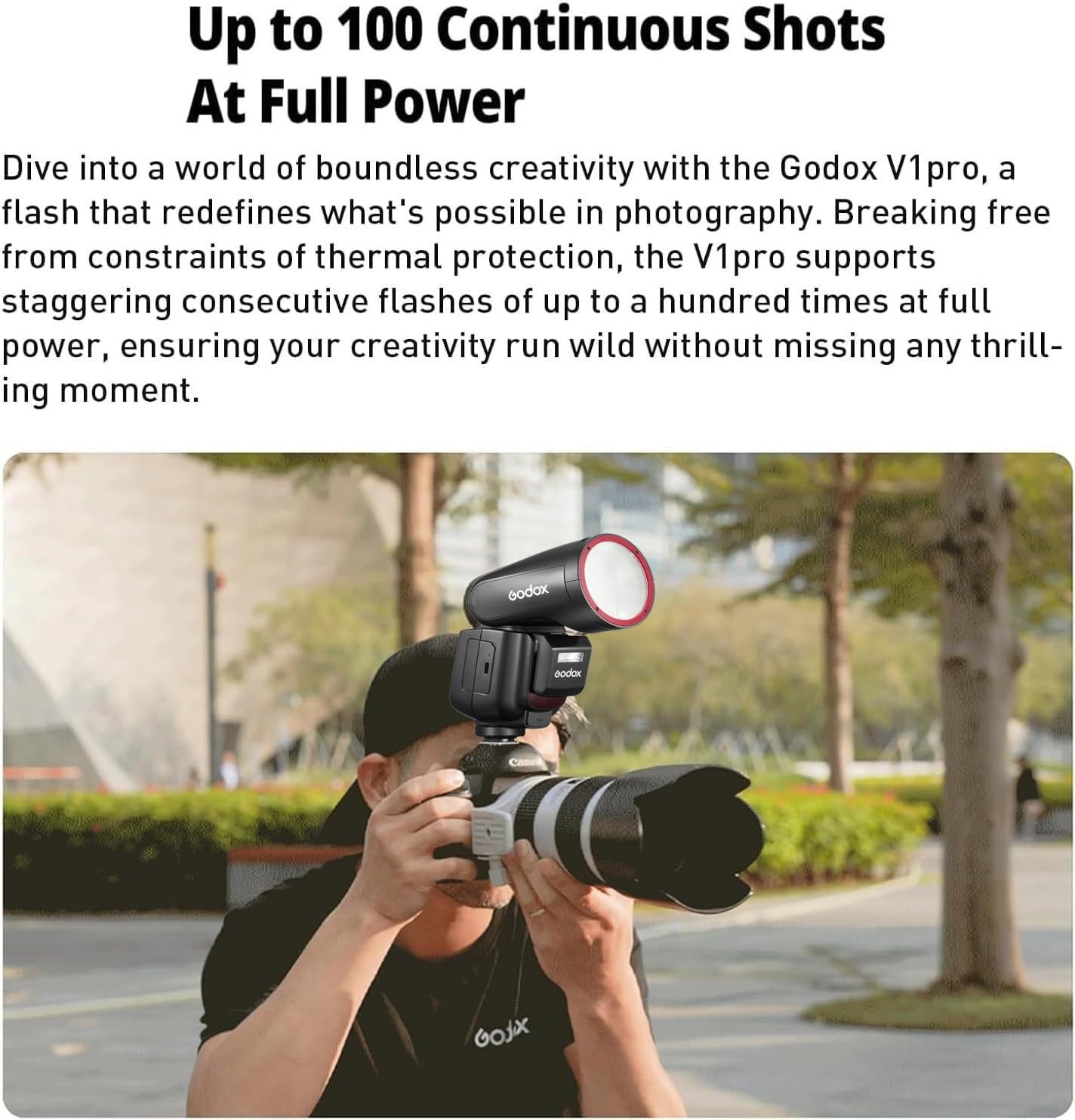Godox V1 Pro C V1Pro C V1Pro-C USA Version Round Head Camera Flash for Canon