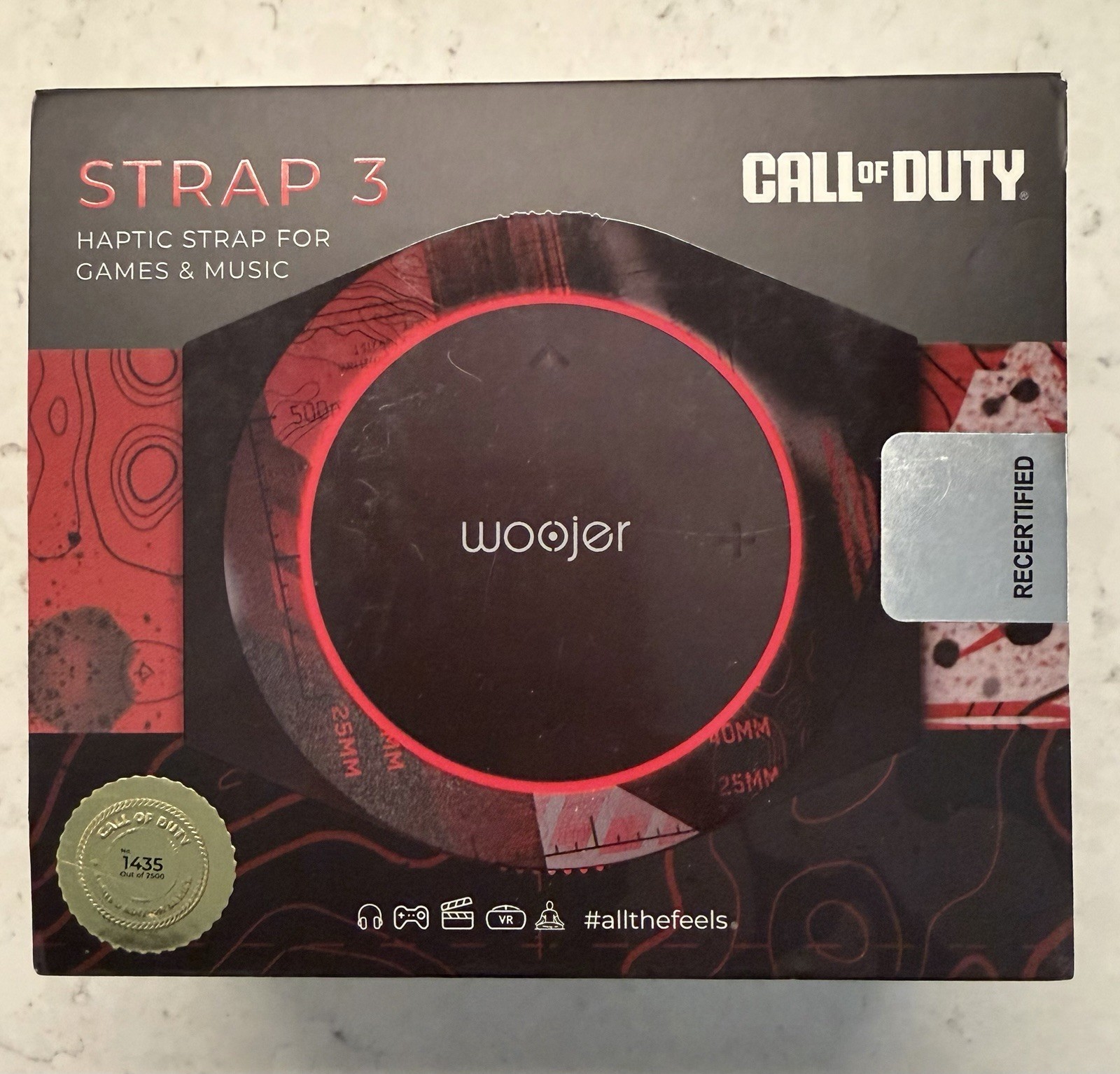 Woojer Haptic Strap 3 Call of Duty COD Limited Numbered Collector's Edition Red