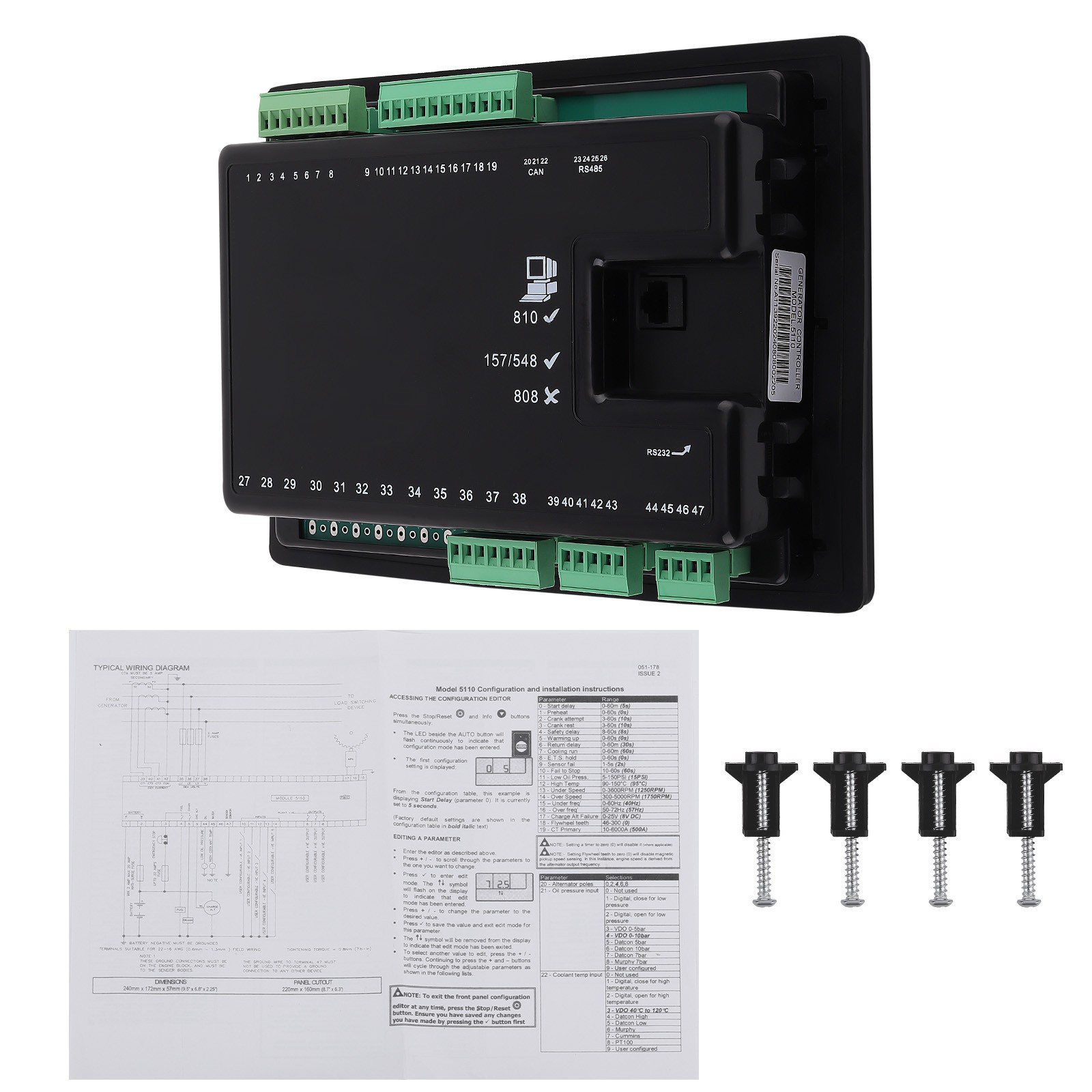 Generator Electronic Controller Control Module fit for Automatic start DSE5110