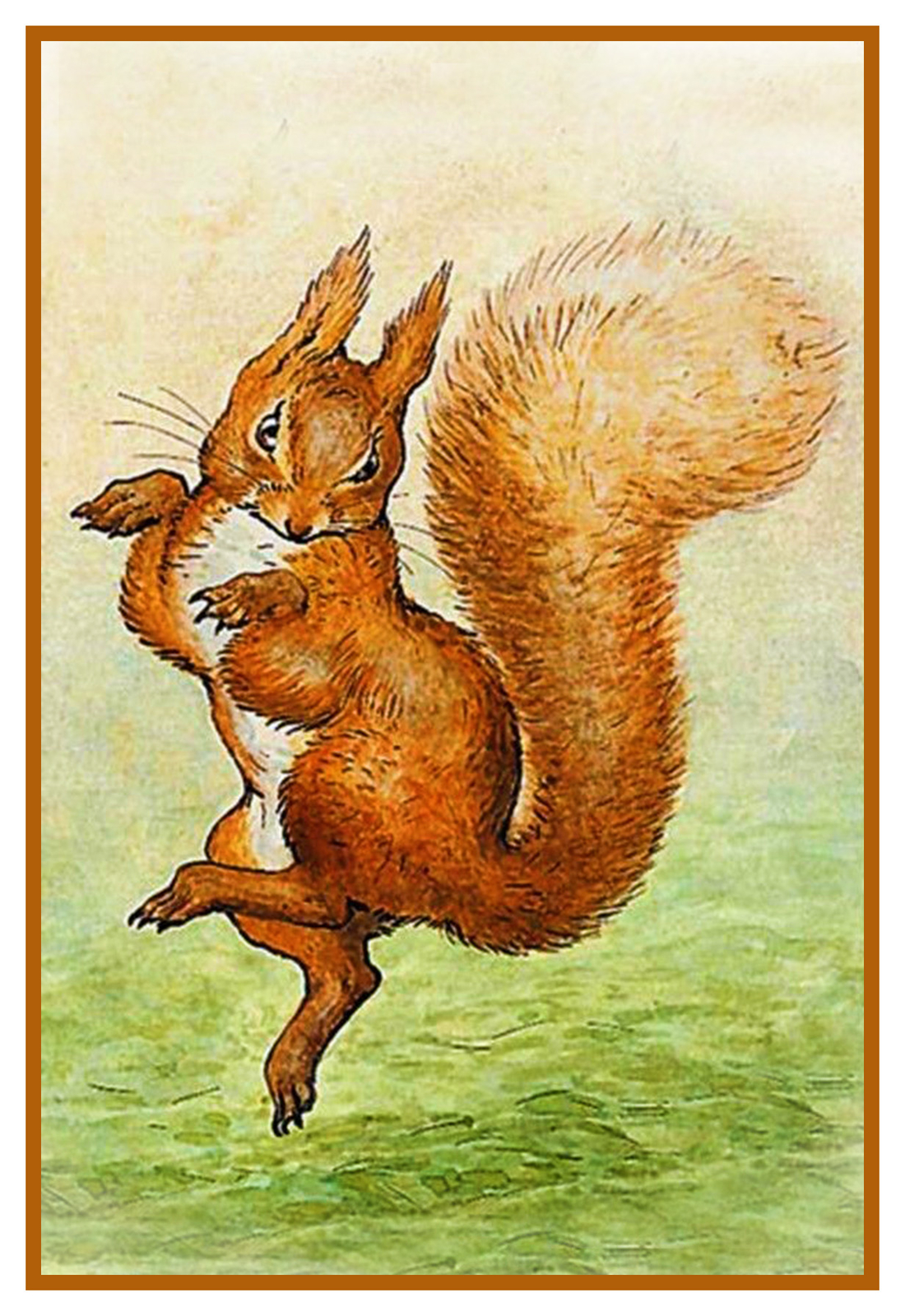 Squirrel Nutkin Beatrix Potter Counted Cross Stitch Chart Pattern