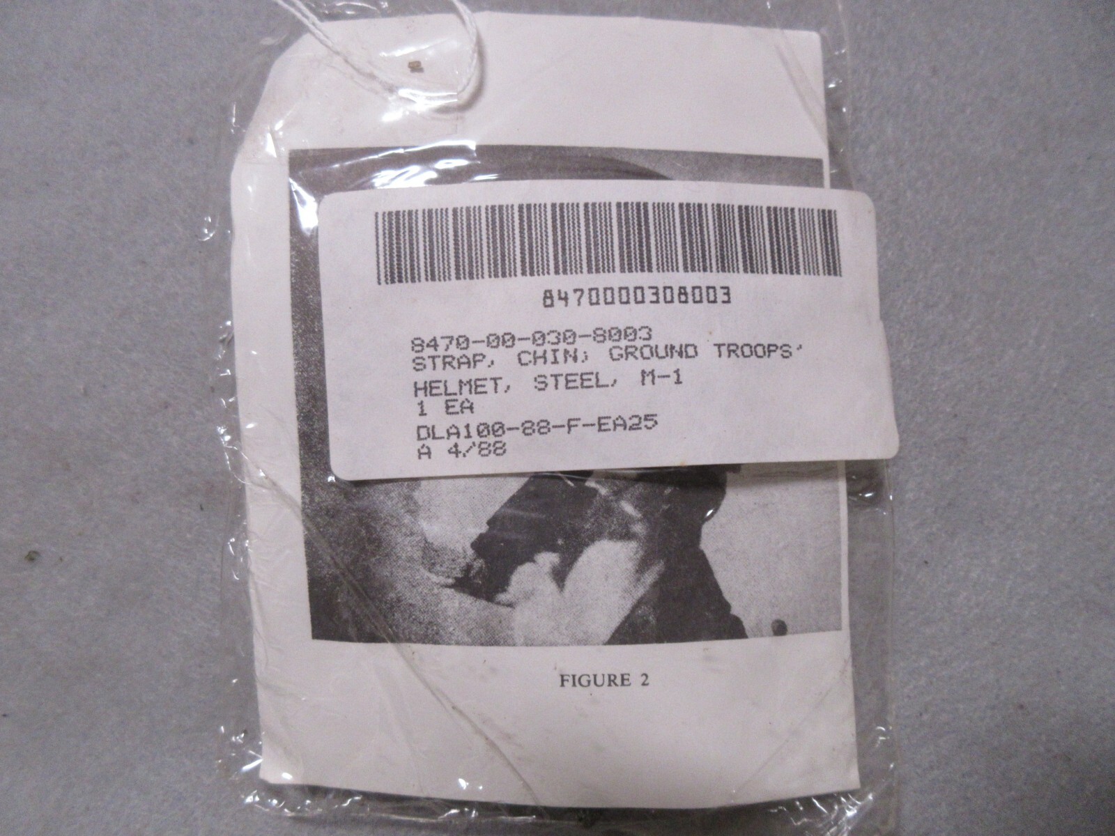 US M1 Helmet Steel Pot Chin Strap NOS  STRAP CHIN GROUND TROOPS HELMET 1980'S