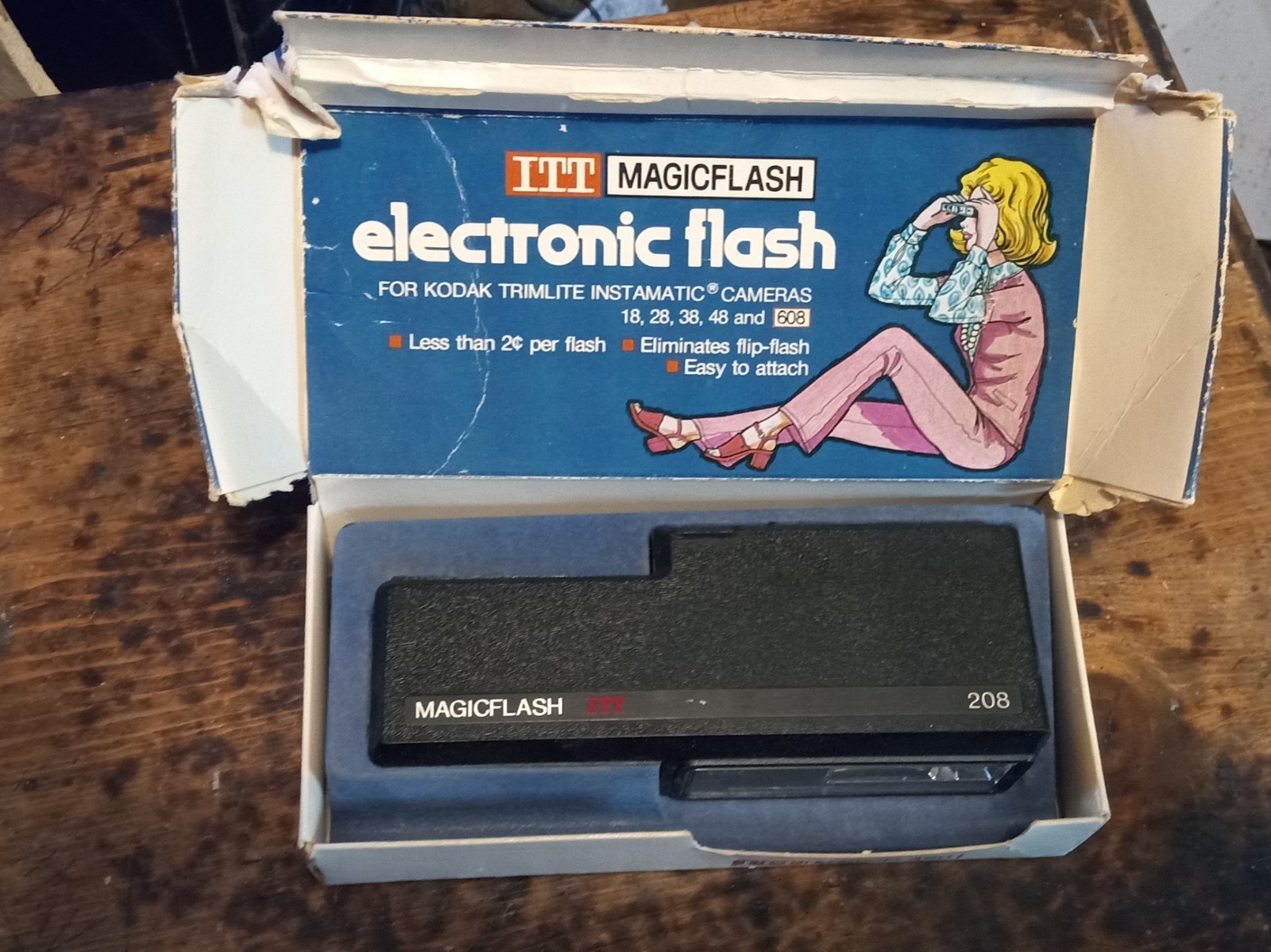 Vintage ITT Magic Flash Electronic Flash For Kodak Cameras In Original Box.
