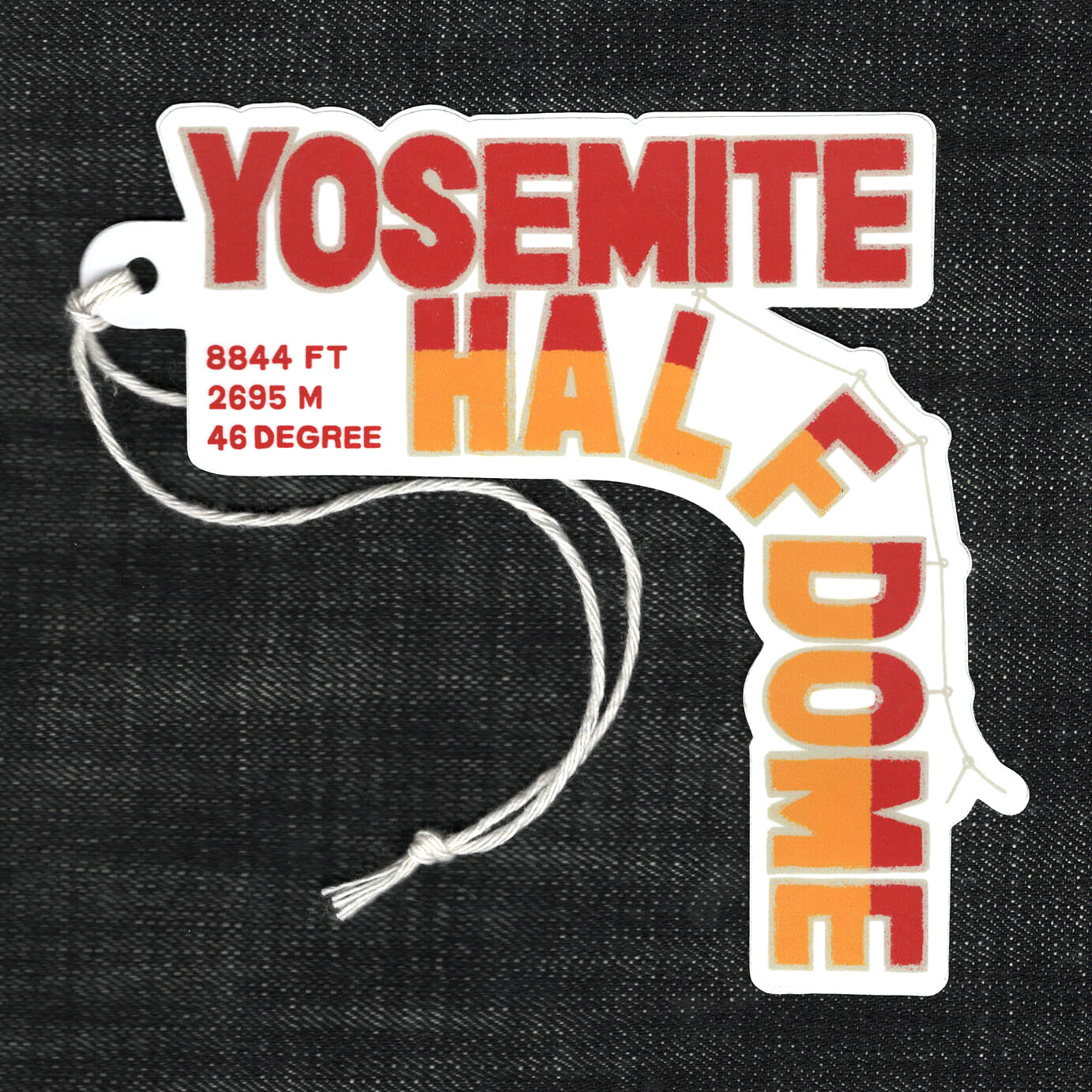 Yosemite Trail Bumper Sticker / Decor HALF DOME CABLE Large Camping Outdoor Gear