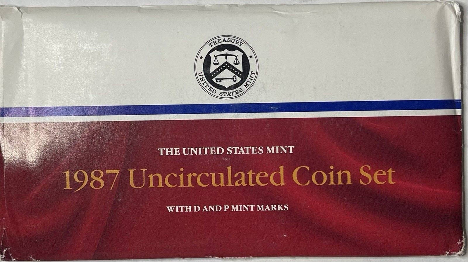 1987 Uncirculated Mint Set With D And P Mint Marks OGP COA