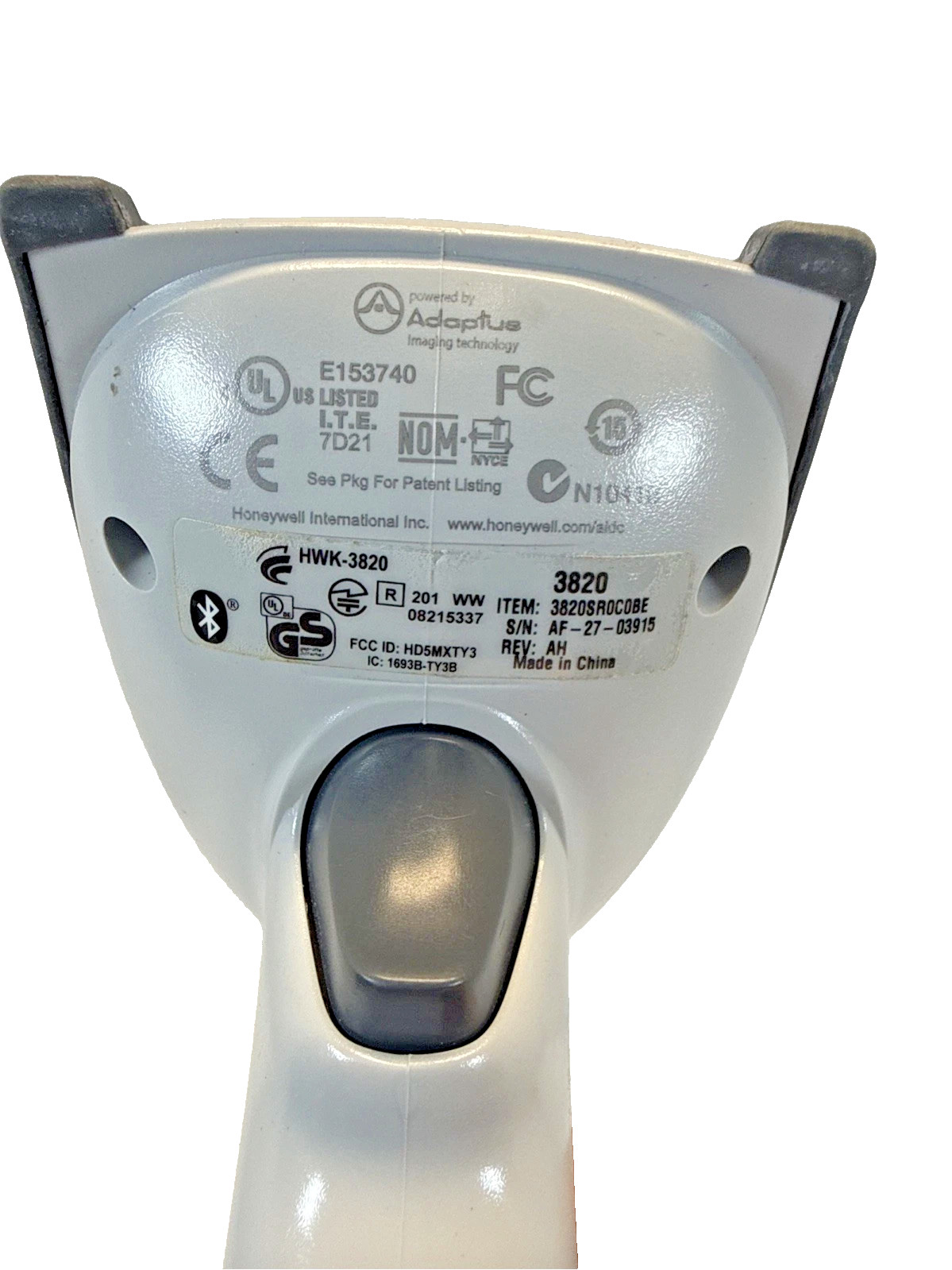Honeywell HWK-3820 Bluetooth Linear Image Handheld Barcode Scanner ONLY