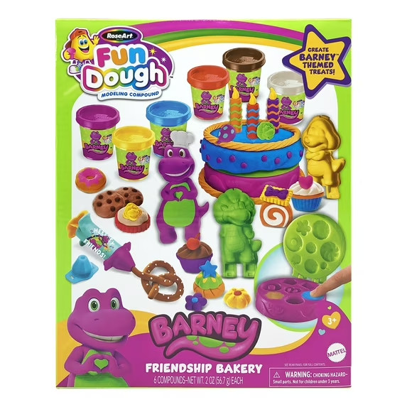 Barney Friendship Bakery Fun Dough Modeling Compound By Rose Art- New