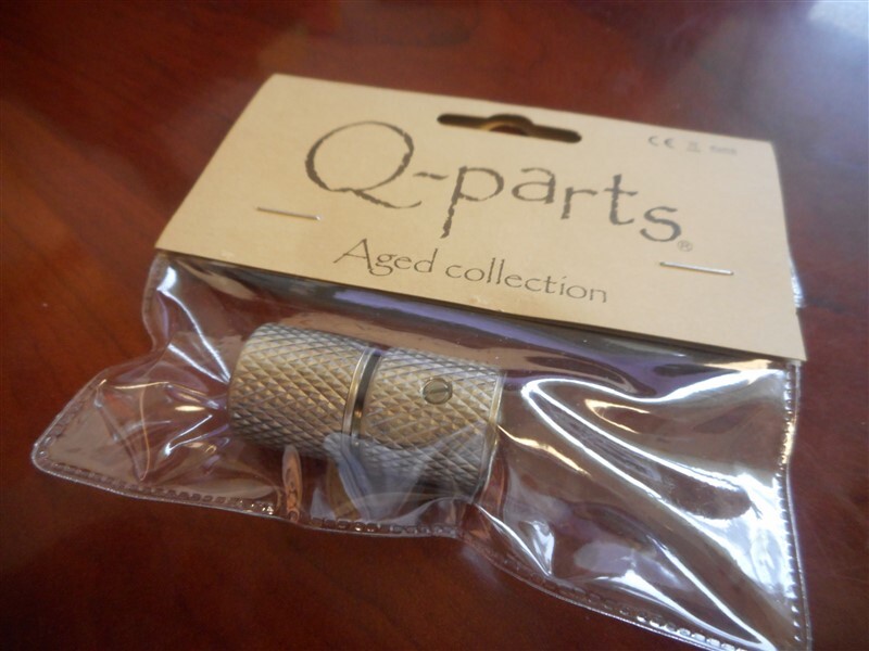 NEW Q-Parts Aged Collection Flat Knob Set For Fender '59 P. Bass - AGED NICKEL