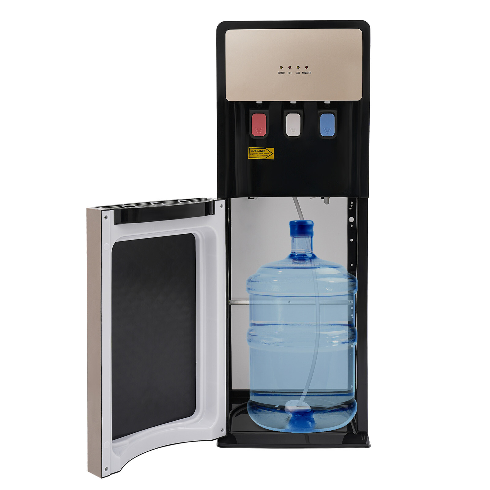 Bottom Loading Water Dispenser, 500W Hot & Cold Water Cooler Stand