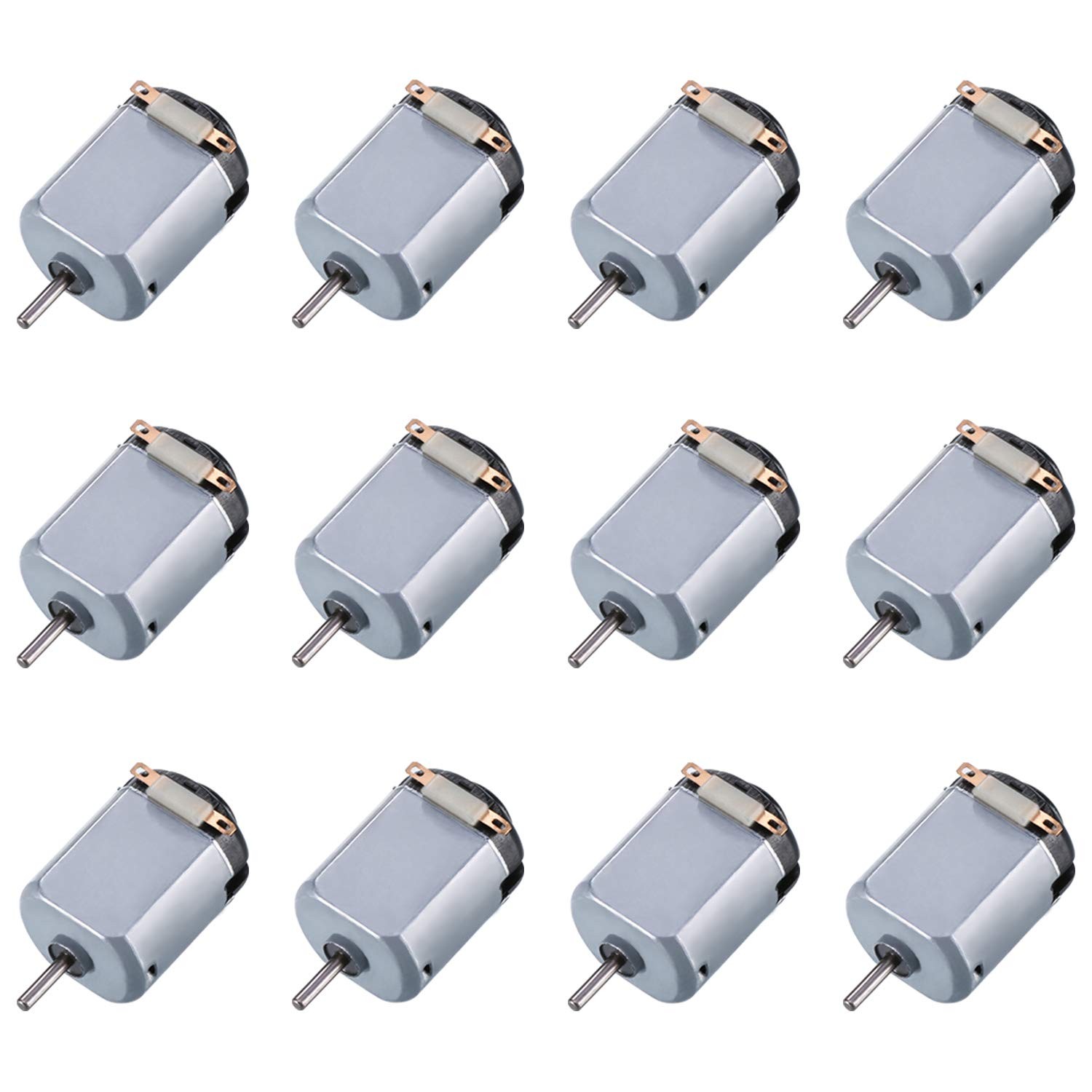 12 Pack DC Motor 1.5-3V 15000RPM Mini Electric Hobby Motor for DIY Toys Scien...