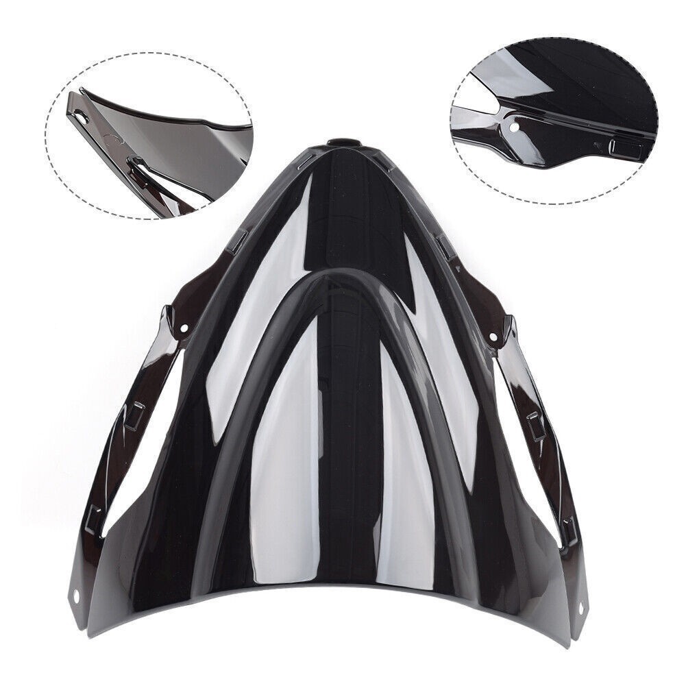 Black Motorcycle Front Windscreen Windshield For Kawasaki Ninja ZX-6R ZX636 2024